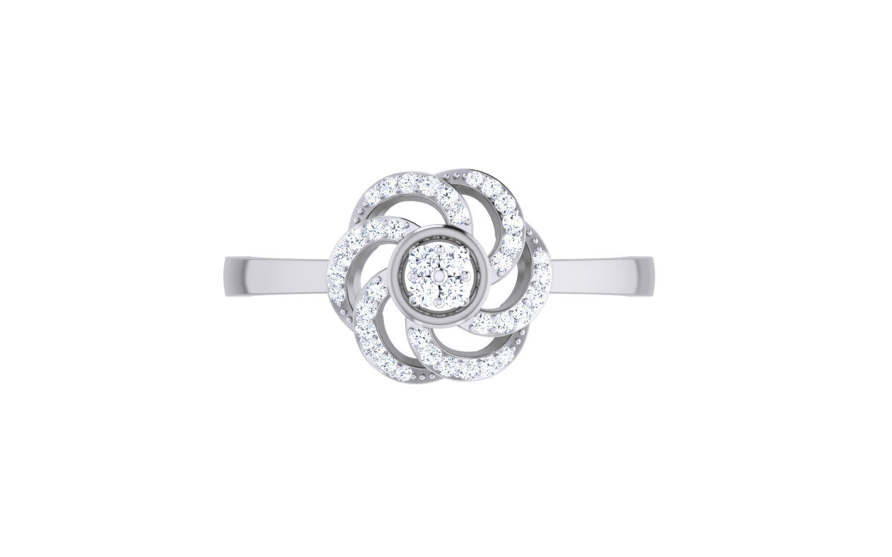 Ultra light wt Women Ring 3dm stl renders details 3D print model_5