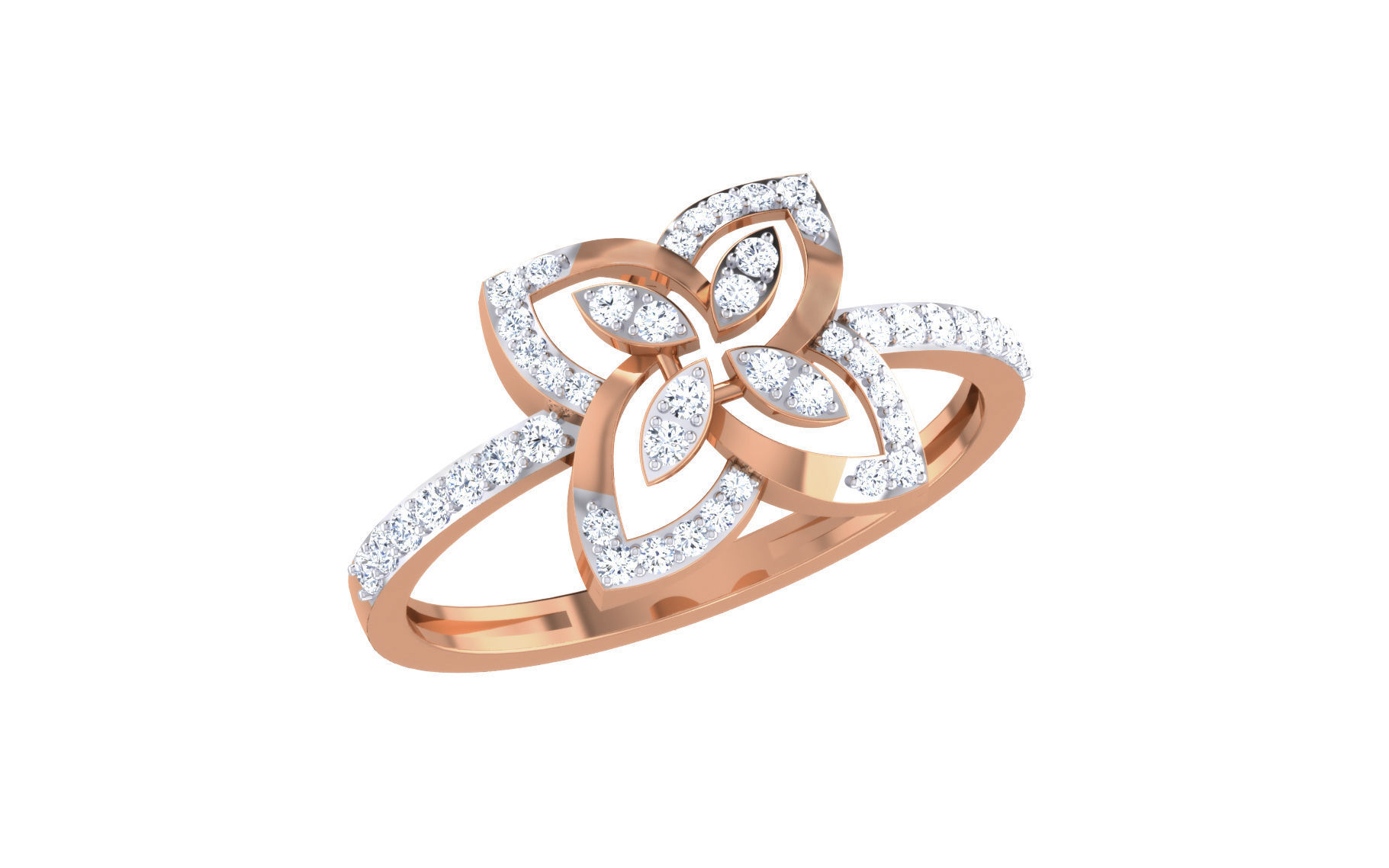 Ultra light wt Women Ring 3dm stl renders details 3D print model_2