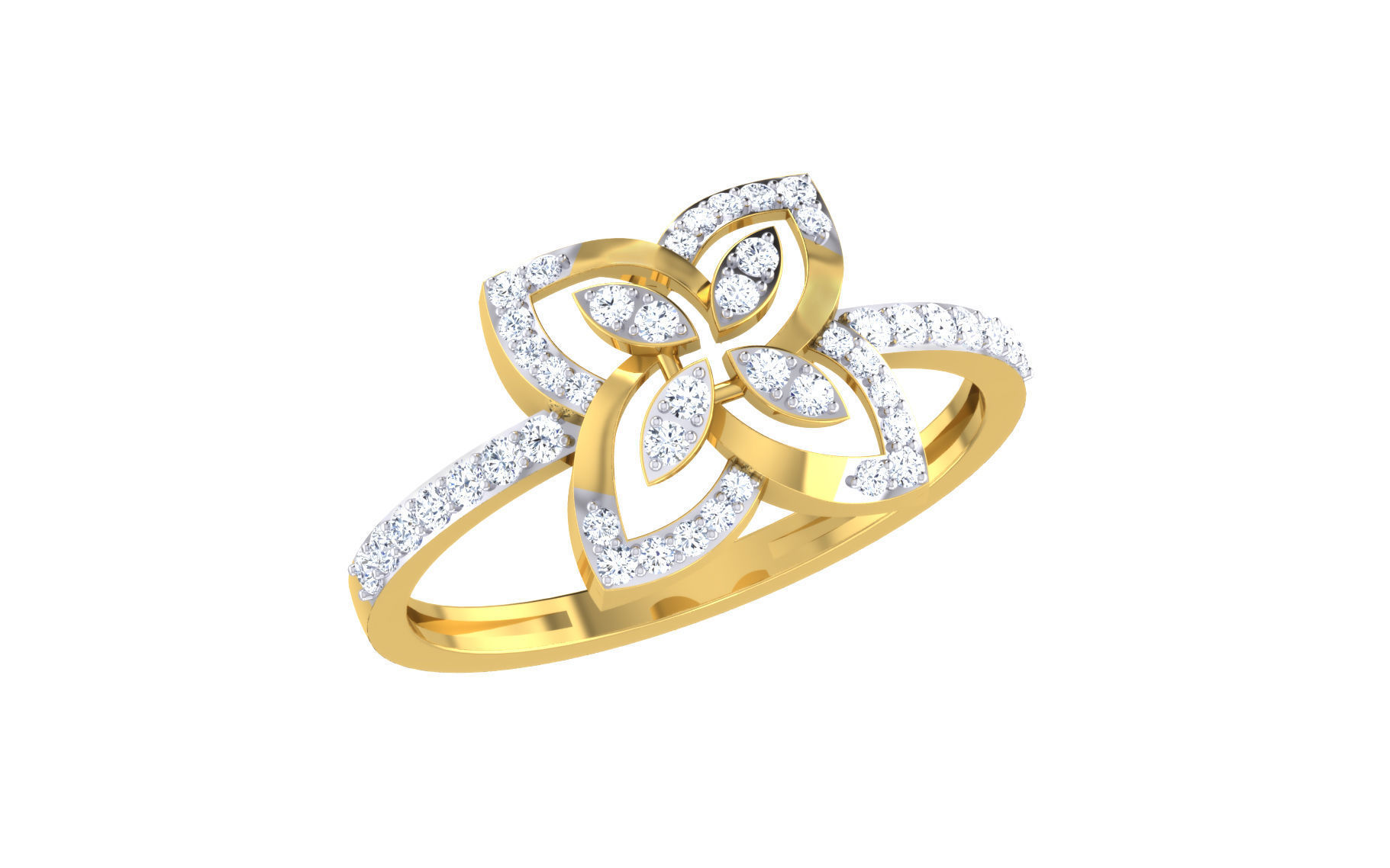 Ultra light wt Women Ring 3dm stl renders details 3D print model_10