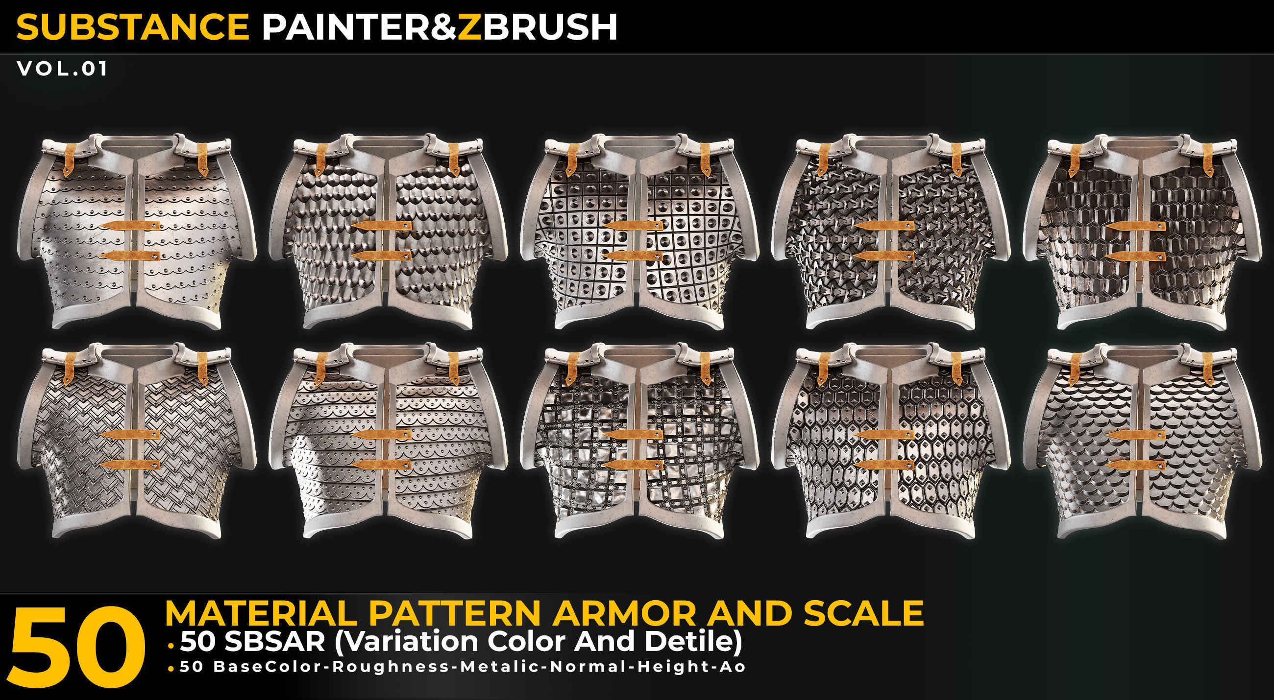 50 MATERIAL AND ALPHA PATTERN ARMOR AND SCALES VOL 01 Texture_4