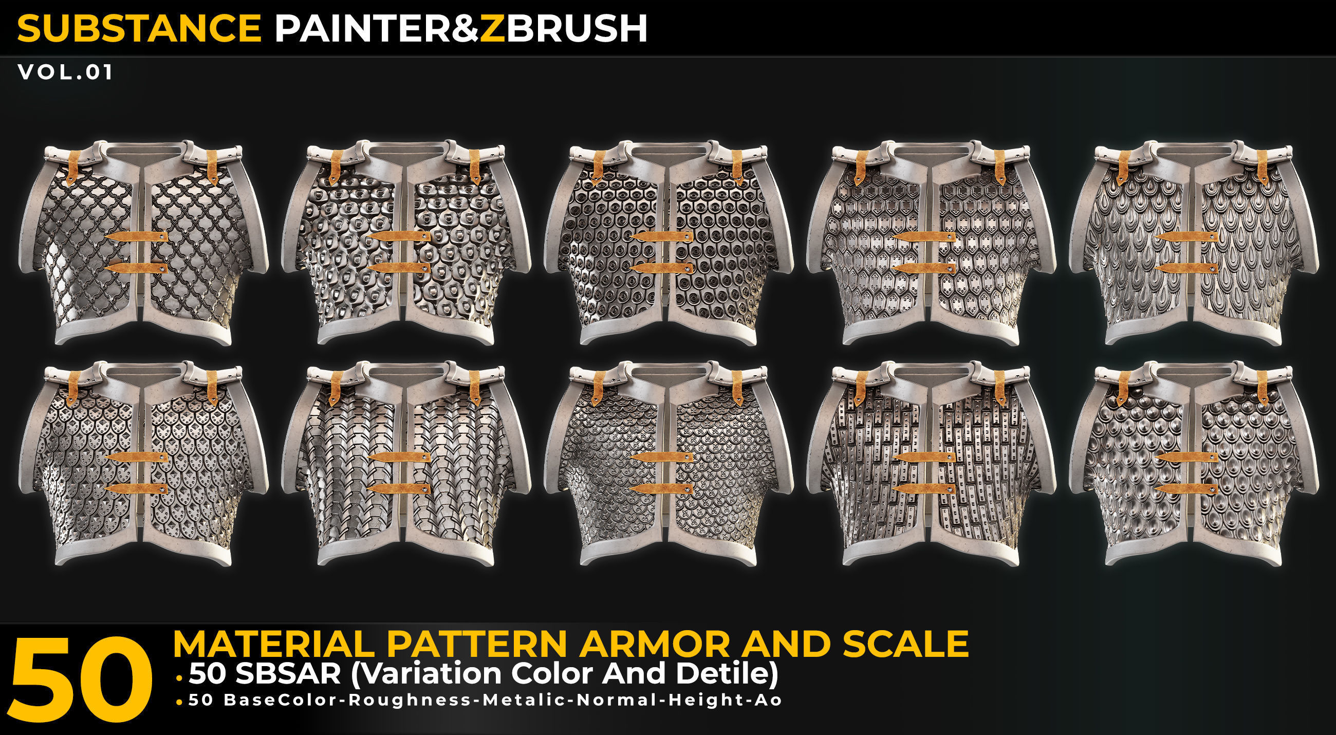 50 MATERIAL AND ALPHA PATTERN ARMOR AND SCALES VOL 01 Texture_5