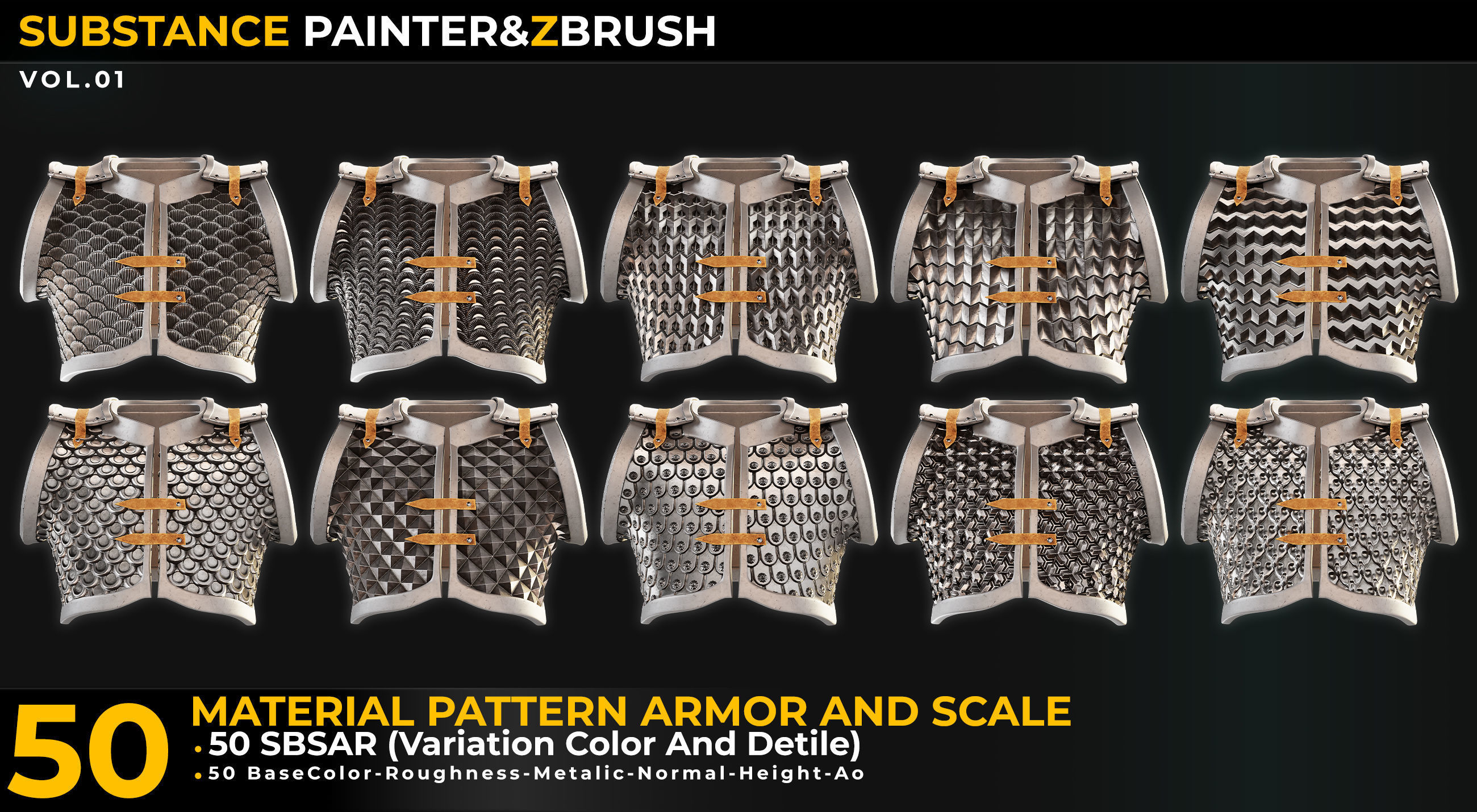 50 MATERIAL AND ALPHA PATTERN ARMOR AND SCALES VOL 01 Texture_3