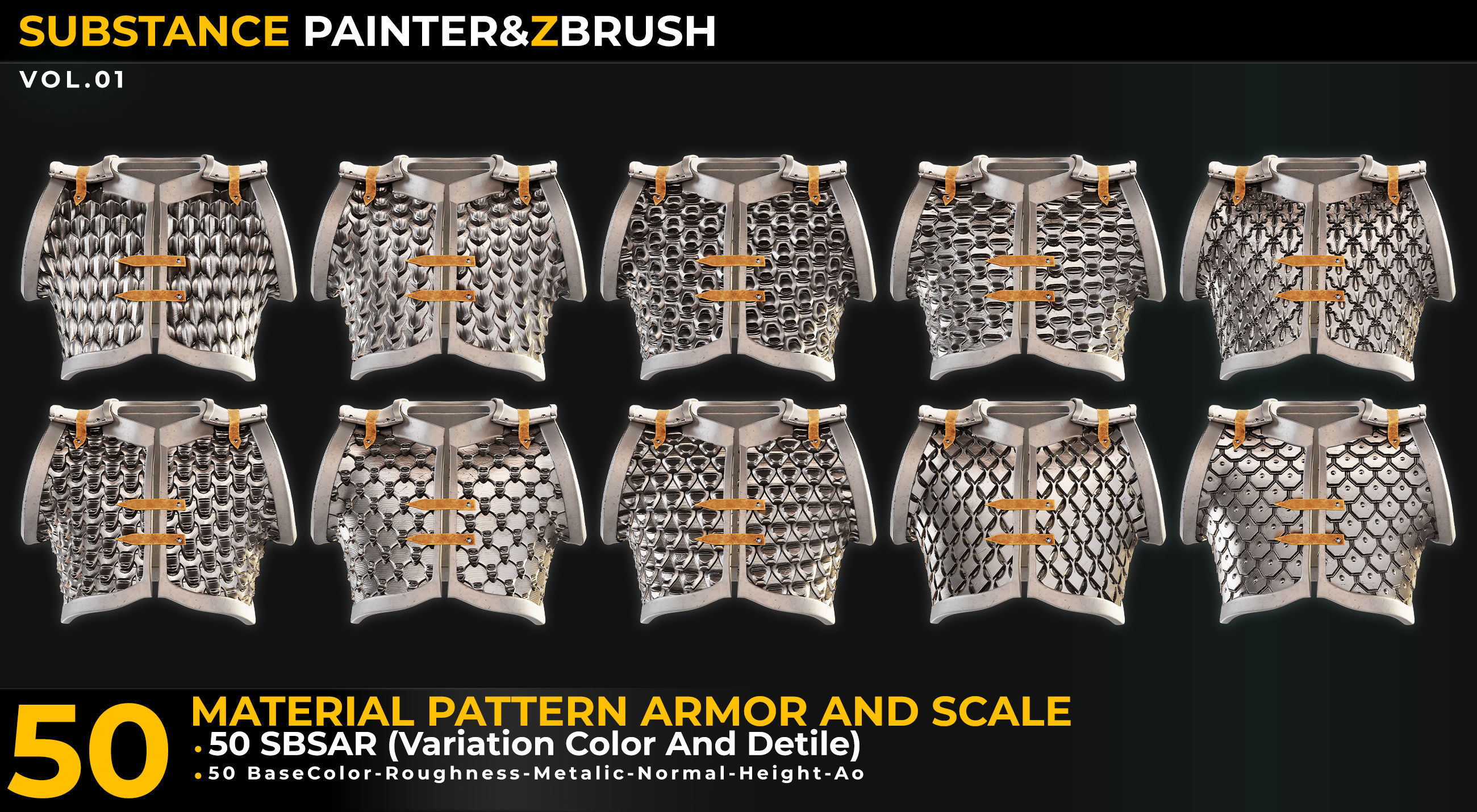 50 MATERIAL AND ALPHA PATTERN ARMOR AND SCALES VOL 01 Texture_6