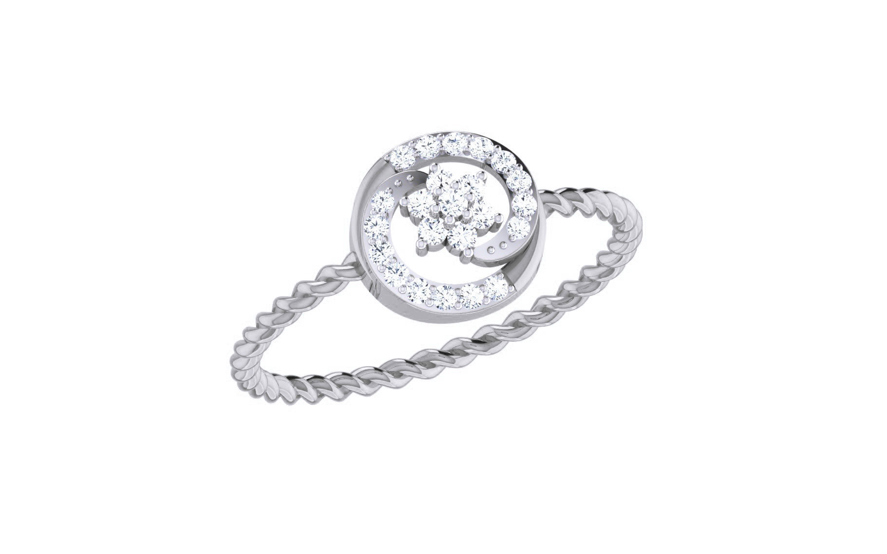 Ultra light wt Women Ring 3dm stl renders details 3D print model_3