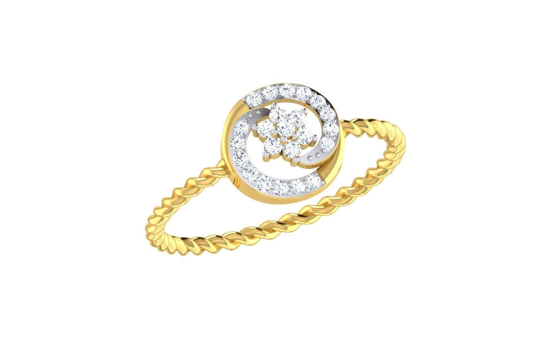 Ultra light wt Women Ring 3dm stl renders details 3D print model_2