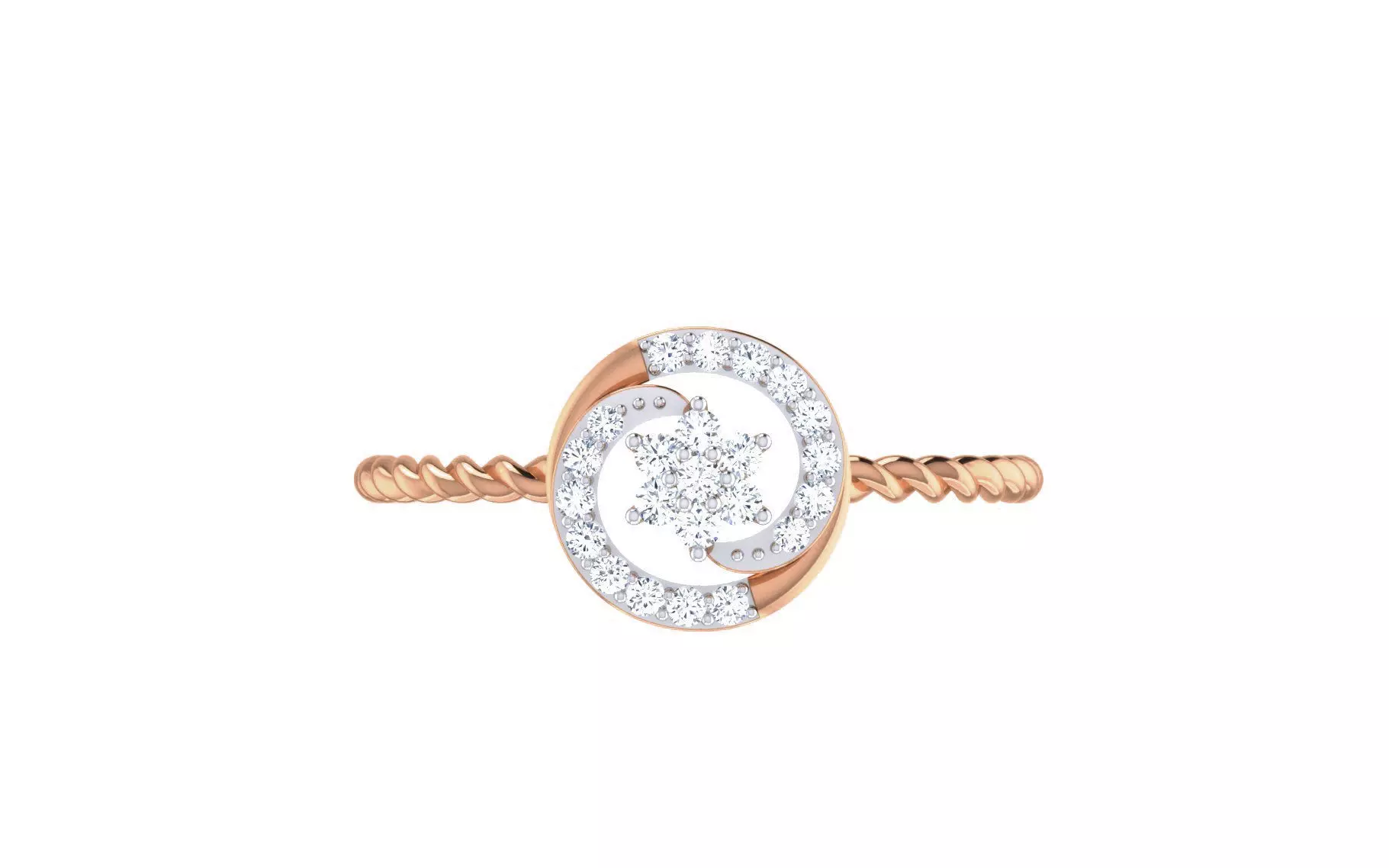 Ultra light wt Women Ring 3dm stl renders details 3D print model_0