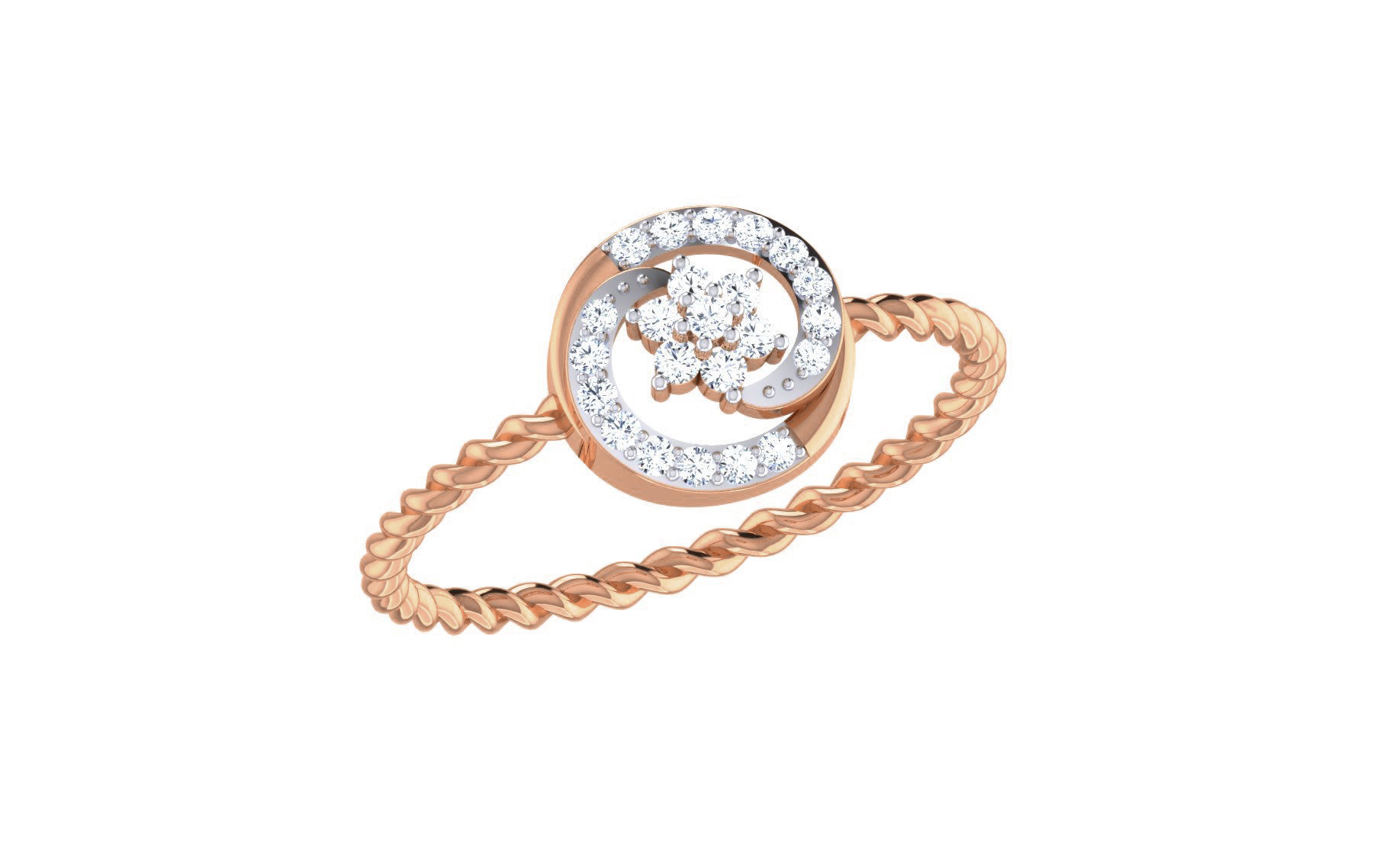 Ultra light wt Women Ring 3dm stl renders details 3D print model_1