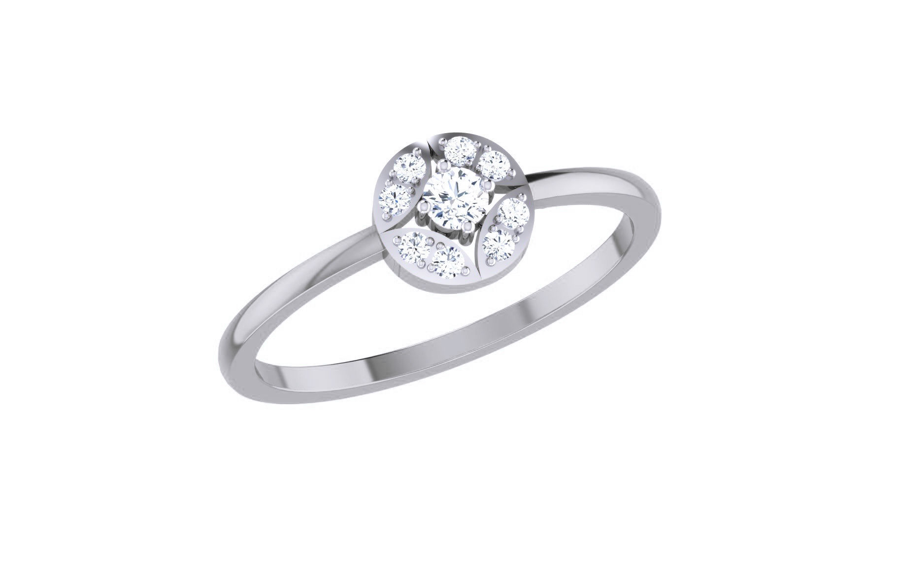 Ultra light wt Women Ring 3dm stl renders details 3D print model_1