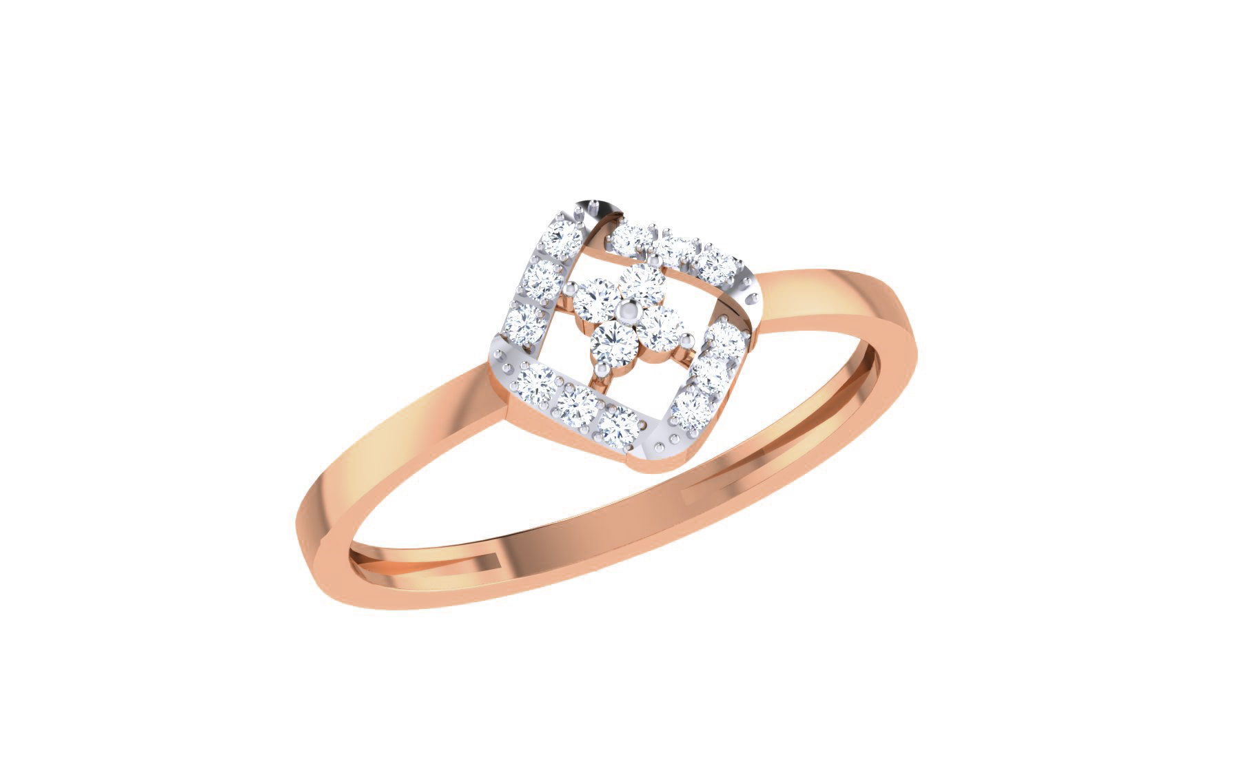 Ultra light wt Women Ring 3dm stl renders details 3D print model_3