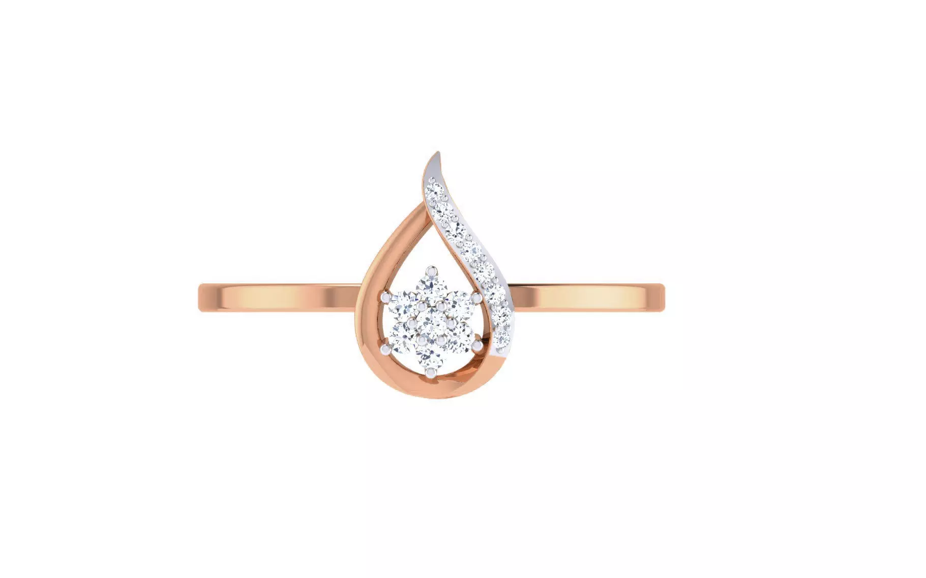 Ultra light wt Women Ring 3dm stl renders details 3D print model_0