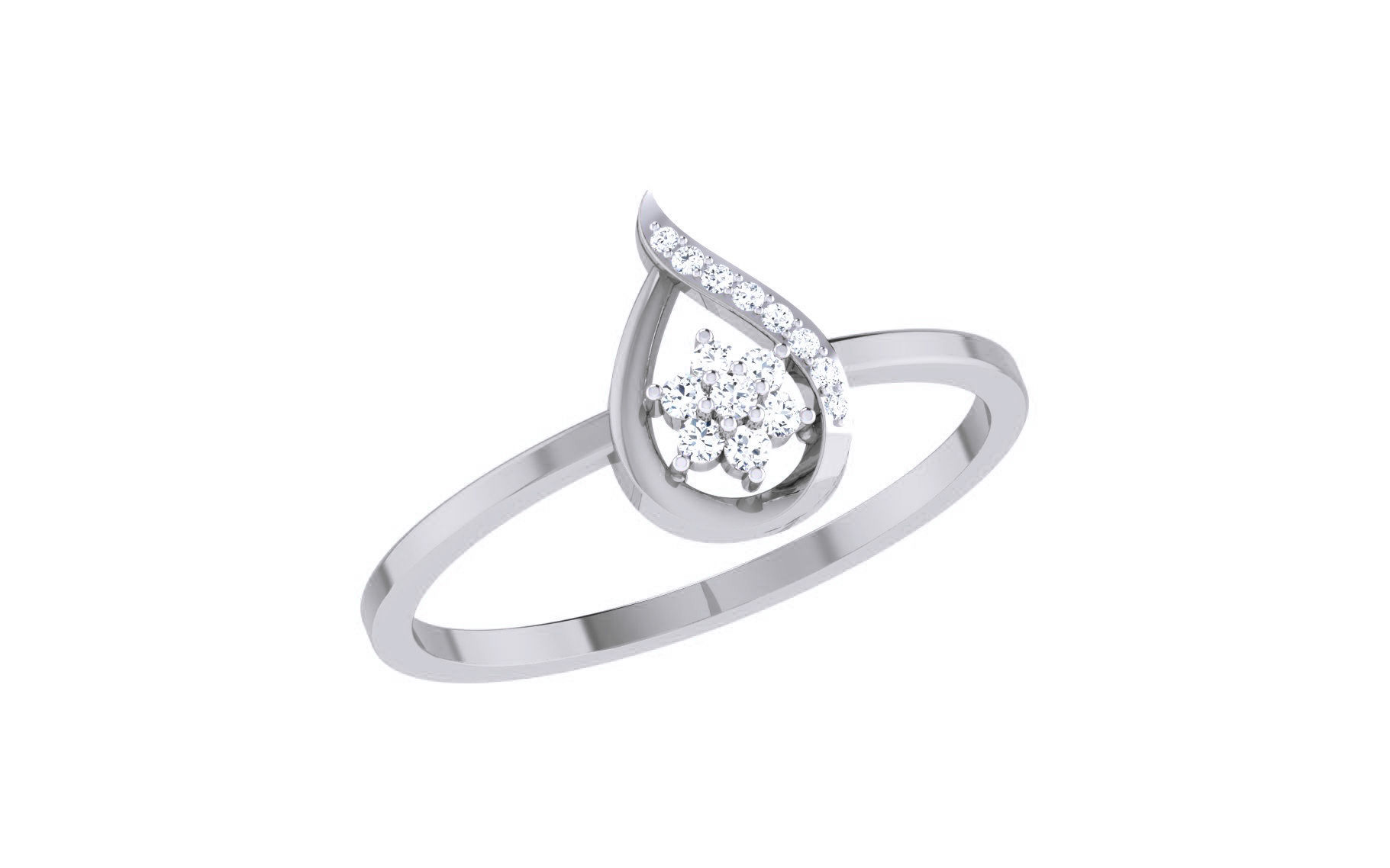 Ultra light wt Women Ring 3dm stl renders details 3D print model_3