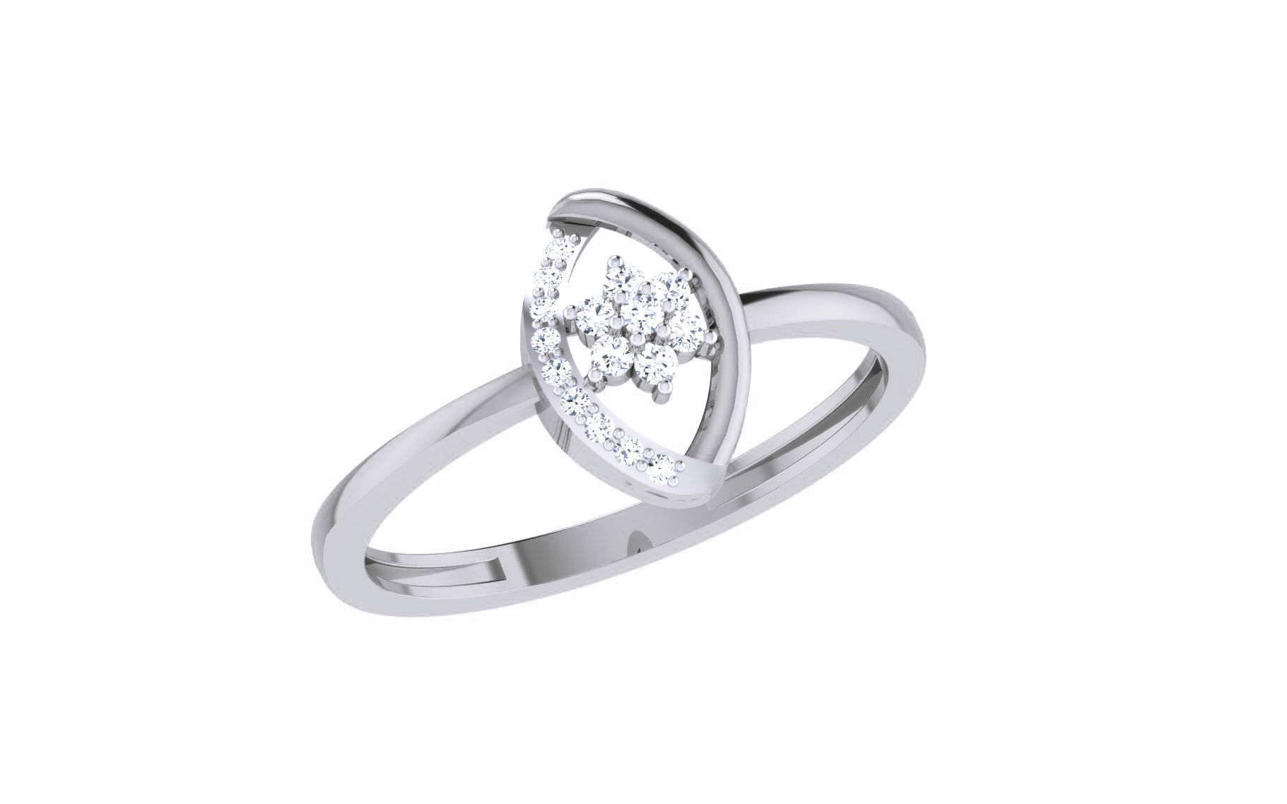 Ultra light wt Women Ring 3dm stl renders details 3D print model_3