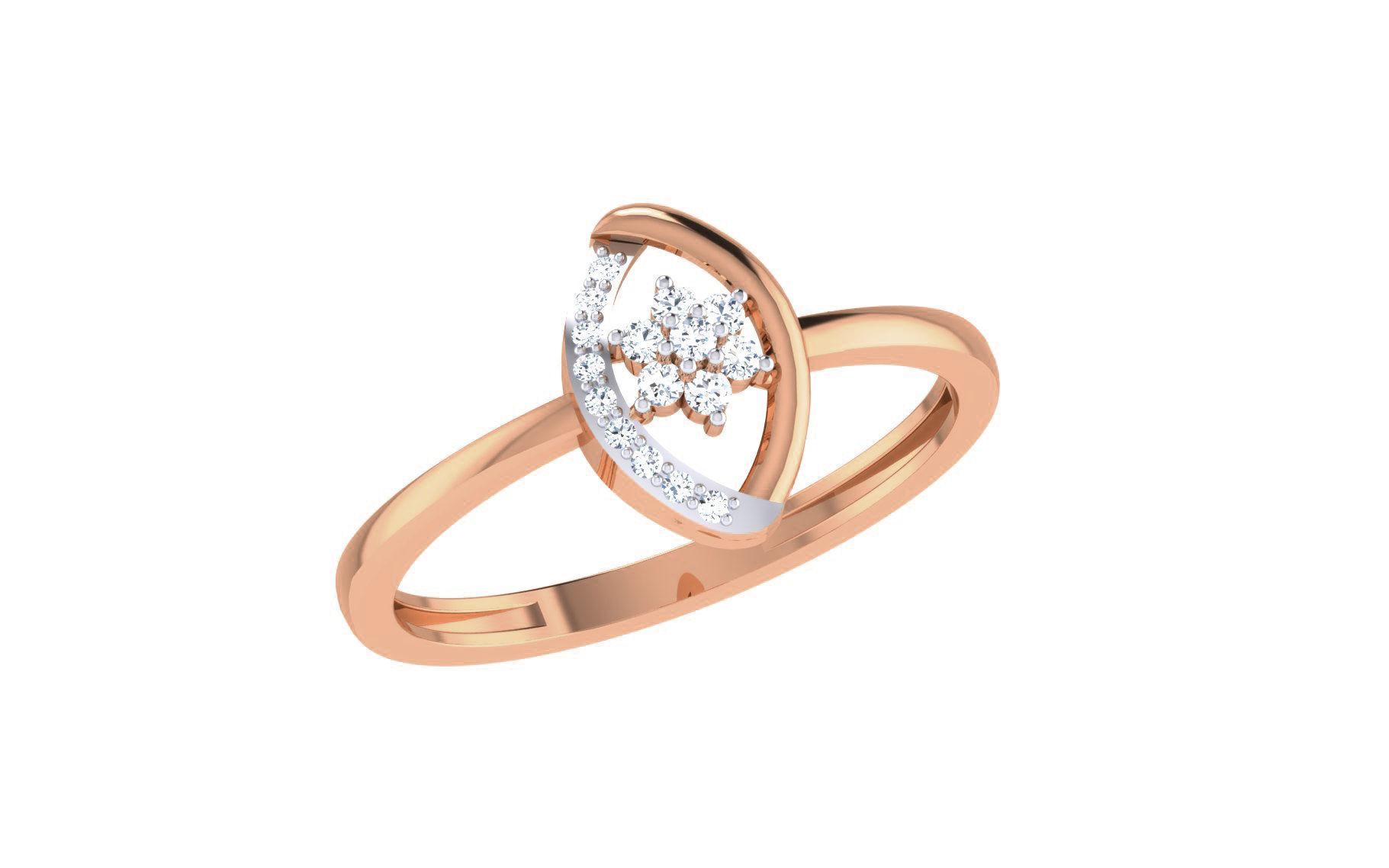 Ultra light wt Women Ring 3dm stl renders details 3D print model_1