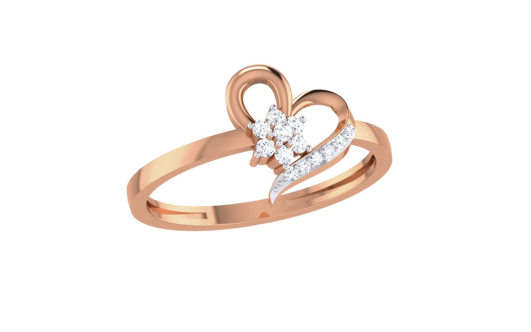 Ultra light wt Women Ring 3dm stl renders details 3D print model_1