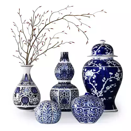 Vases Set 02 3D model