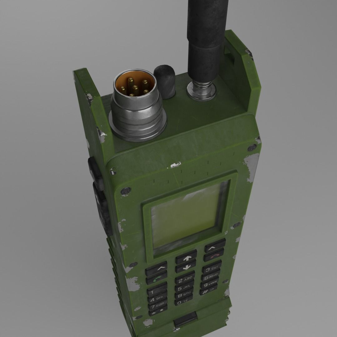 GAMEready military walkie-talkie or radio Low-poly 3D model_5