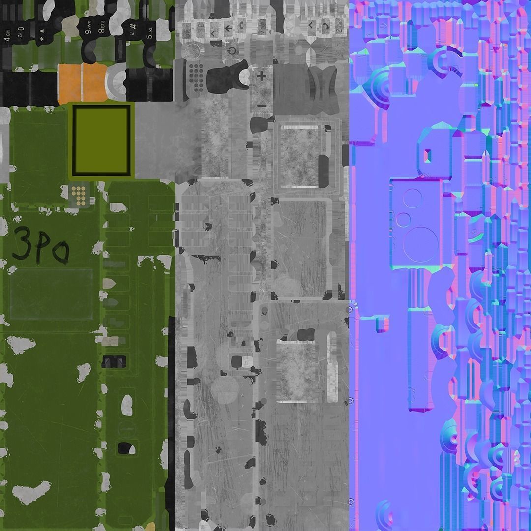 GAMEready military walkie-talkie or radio Low-poly 3D model_8