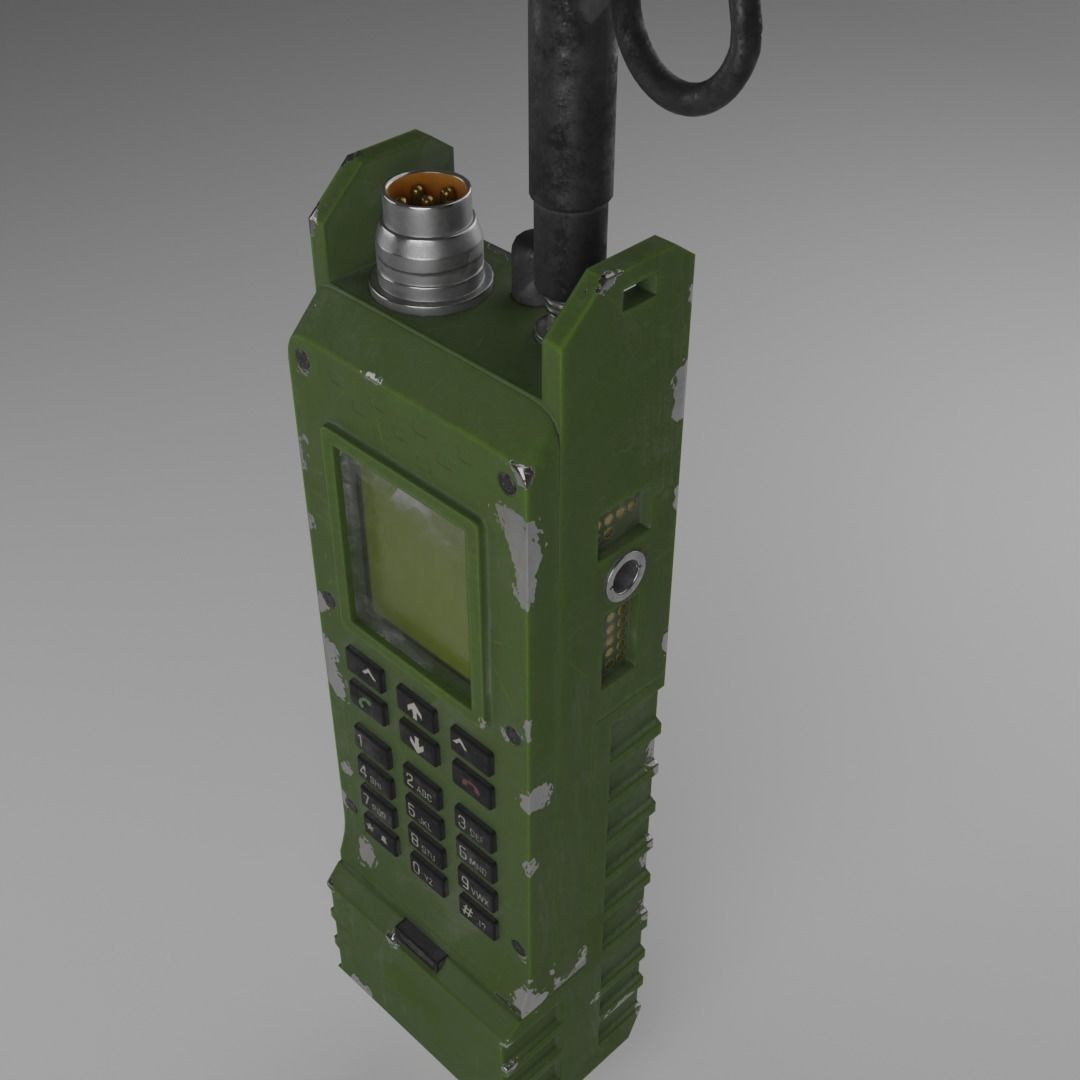 GAMEready military walkie-talkie or radio Low-poly 3D model_6