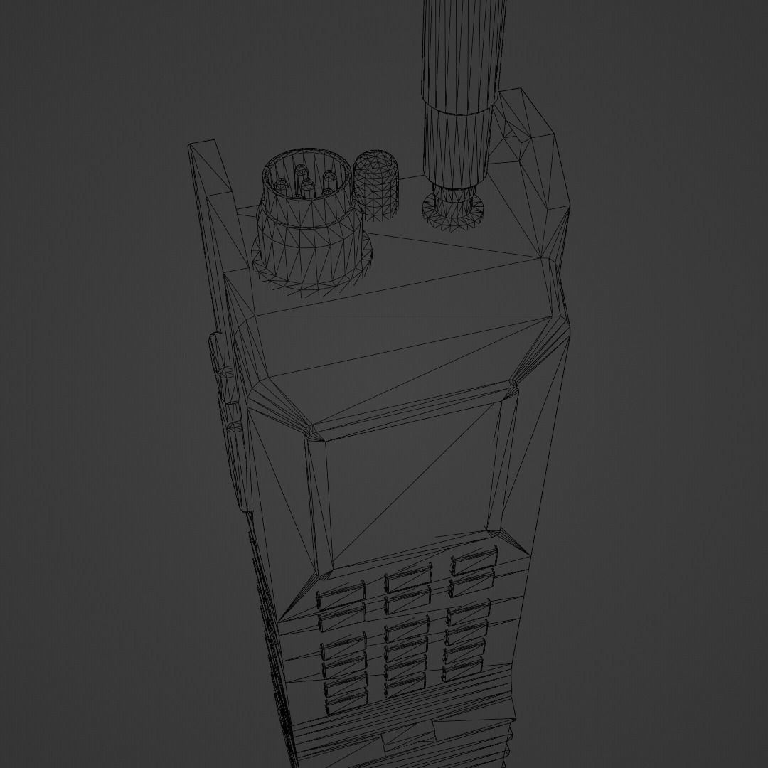 GAMEready military walkie-talkie or radio Low-poly 3D model_9