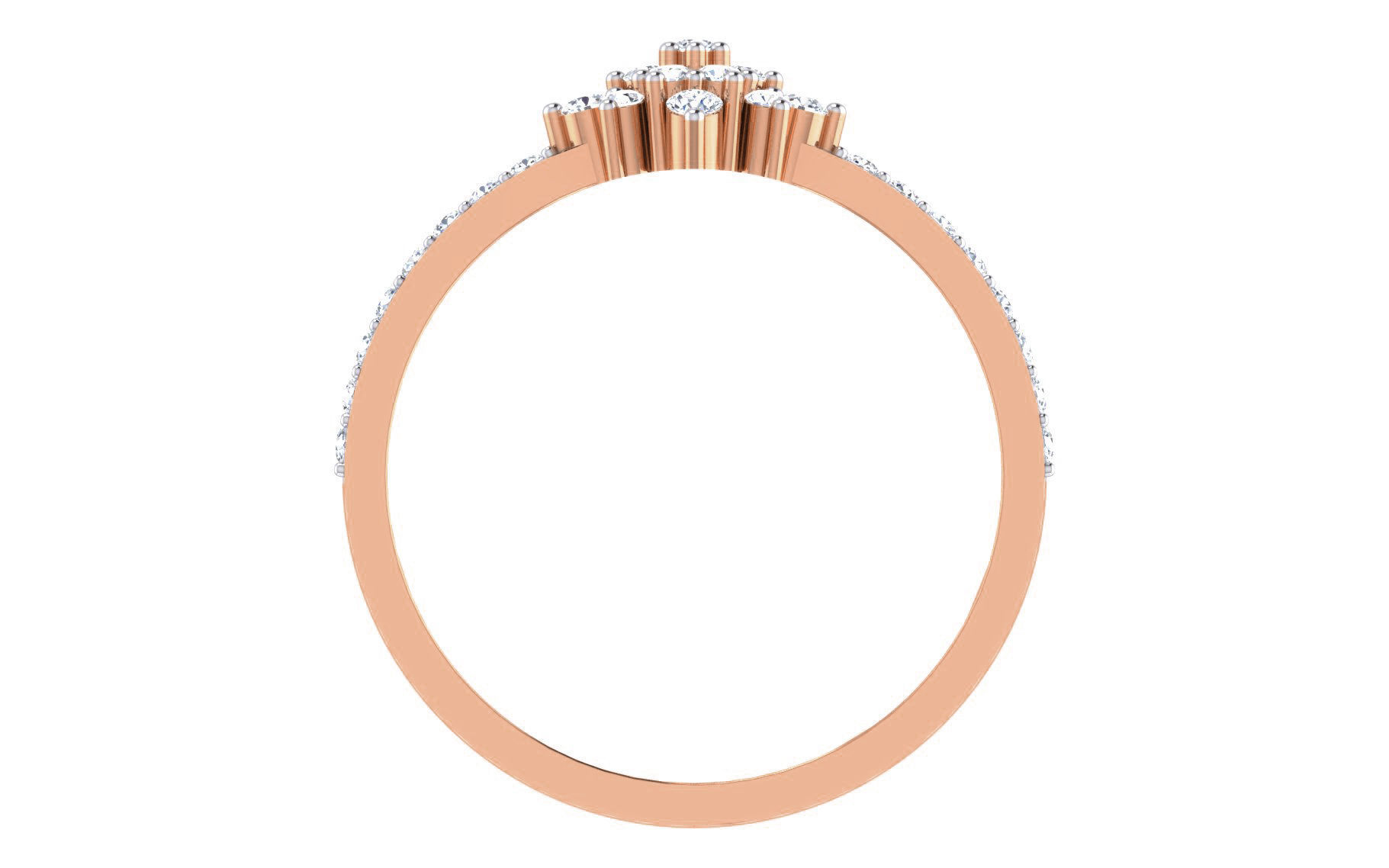 Ultra light wt Women Ring 3dm stl renders details 3D print model_7