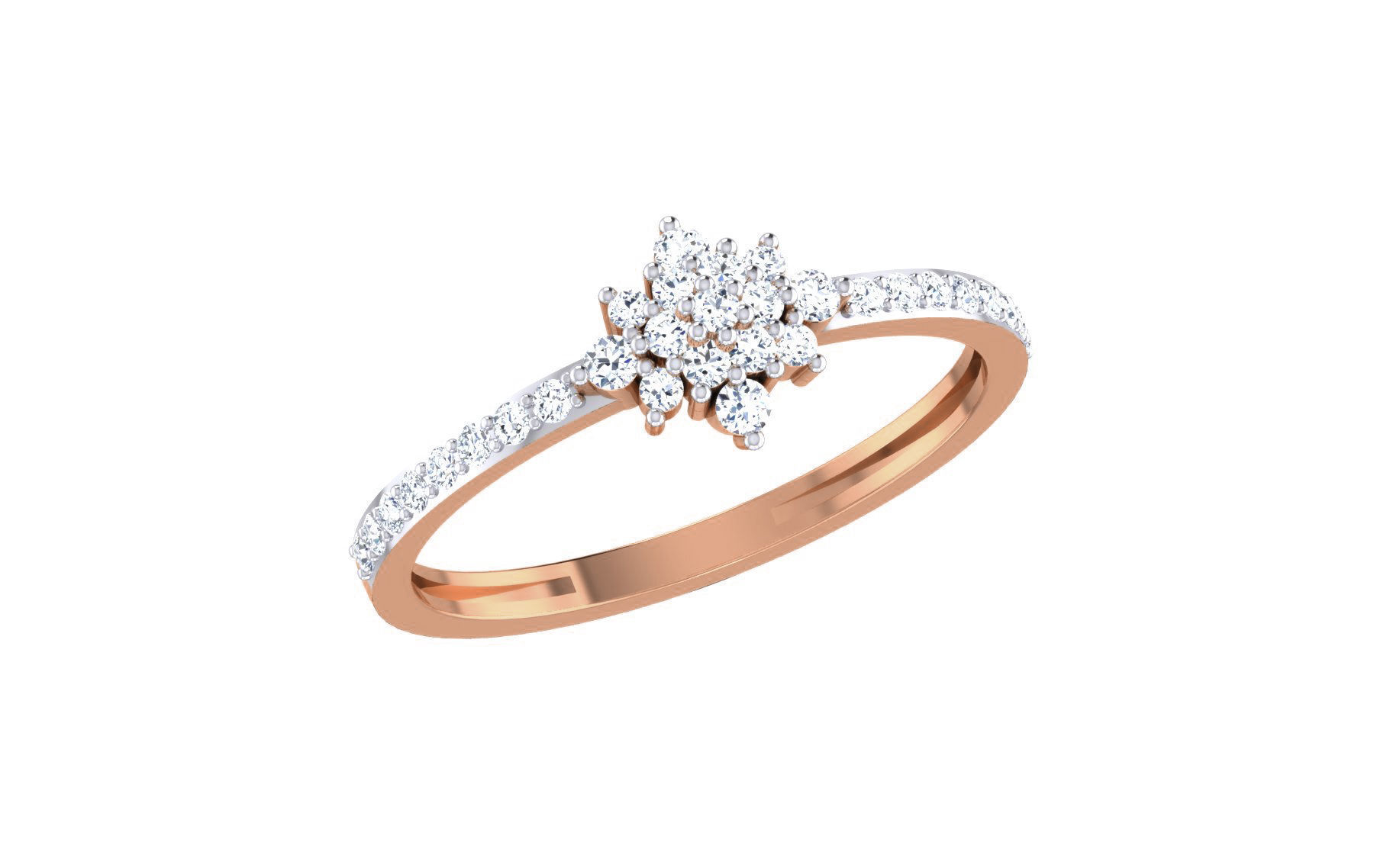 Ultra light wt Women Ring 3dm stl renders details 3D print model_1