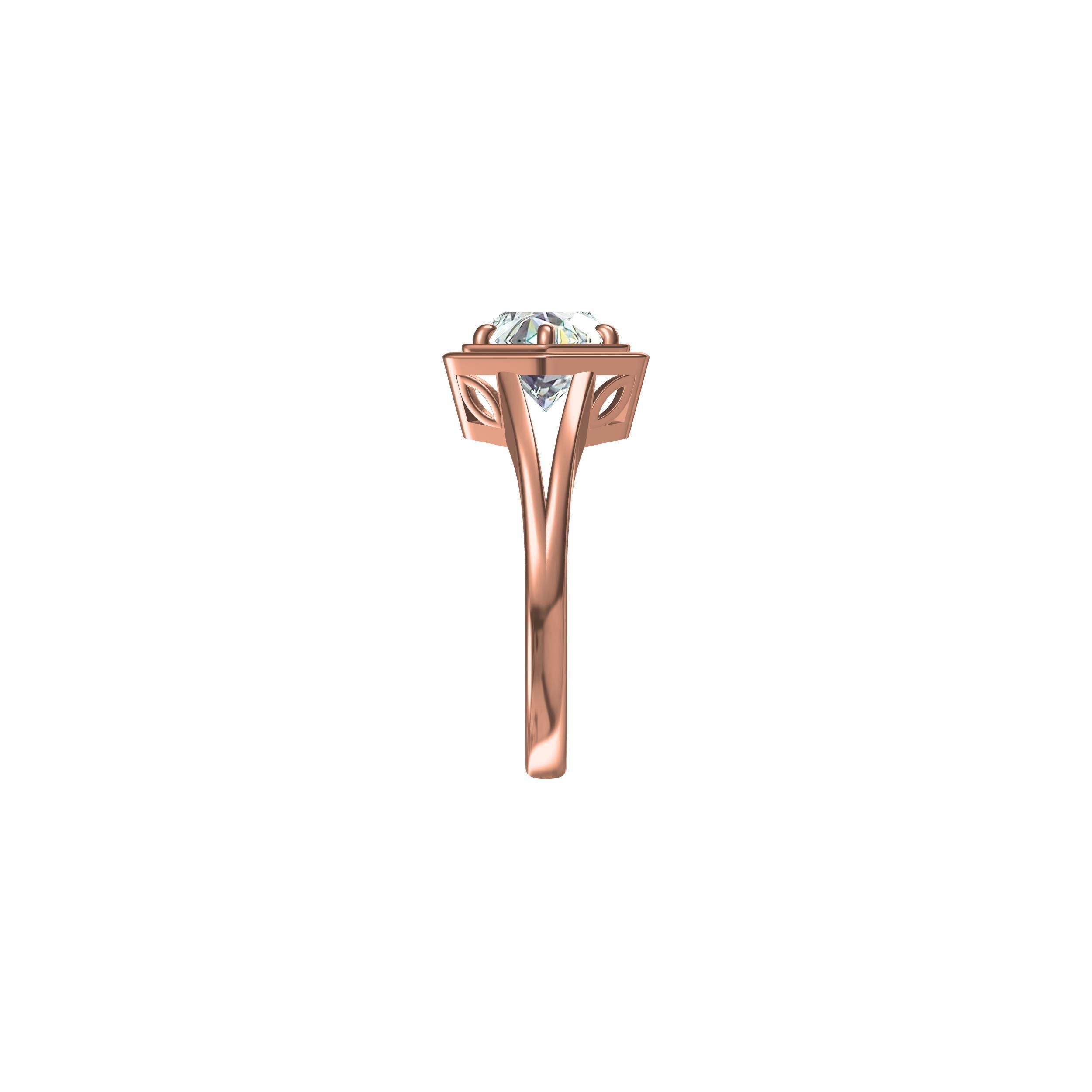 Antique Solitaire Ring 3D print model_10