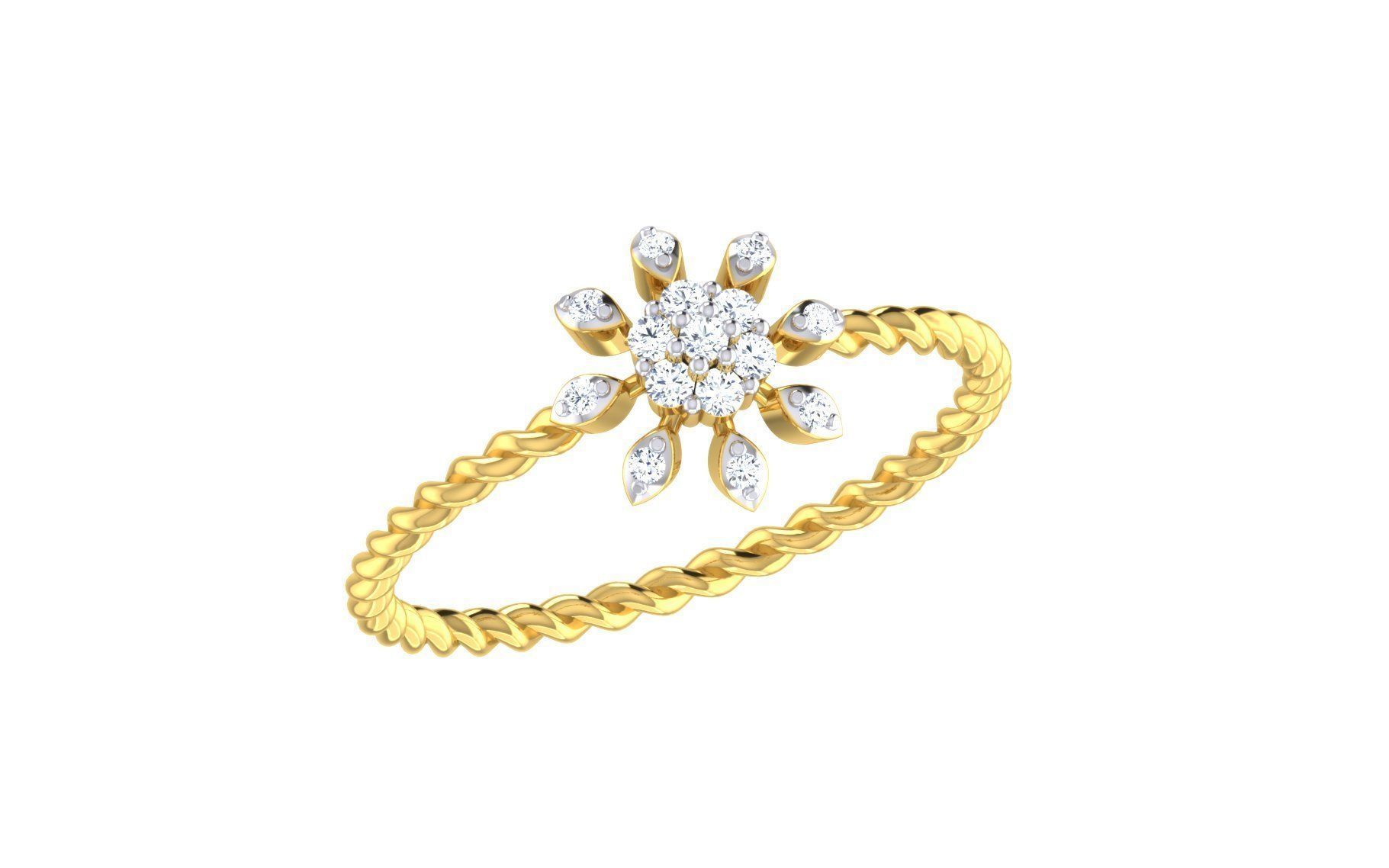 Ultra light wt Women Ring 3dm stl renders details 3D print model_1