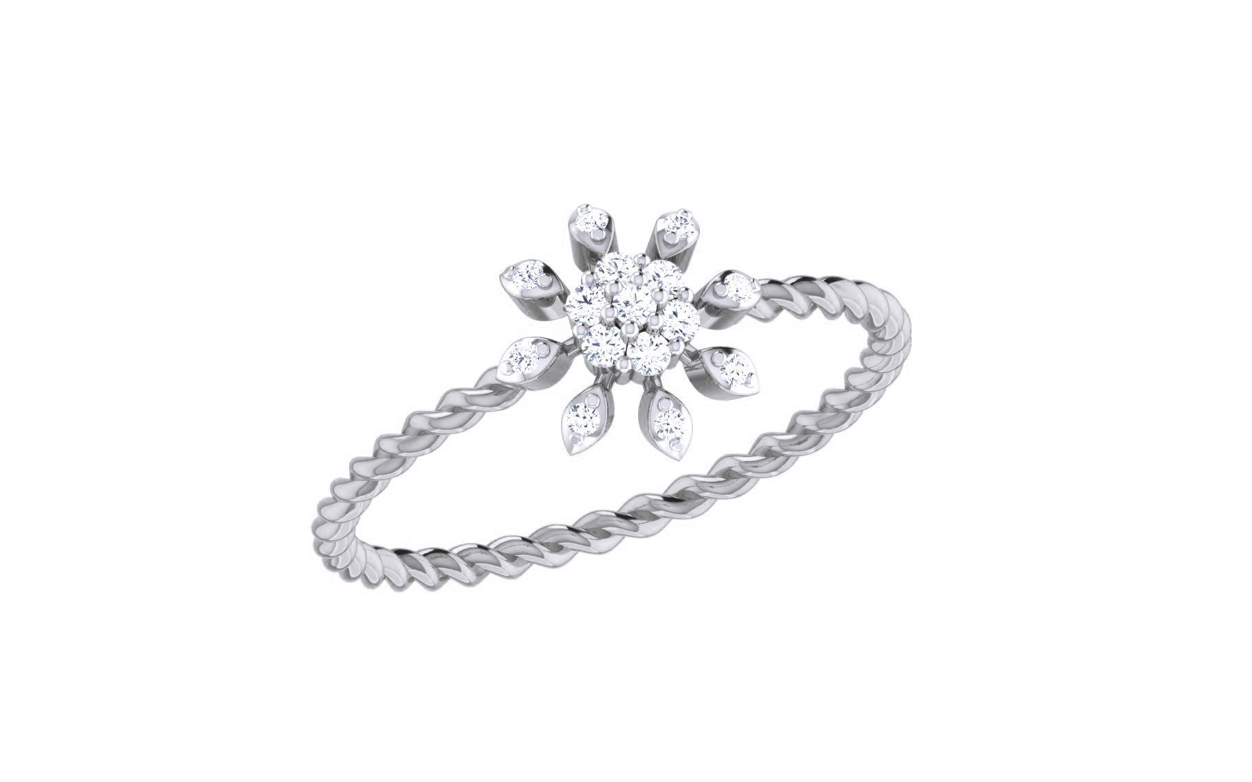 Ultra light wt Women Ring 3dm stl renders details 3D print model_5