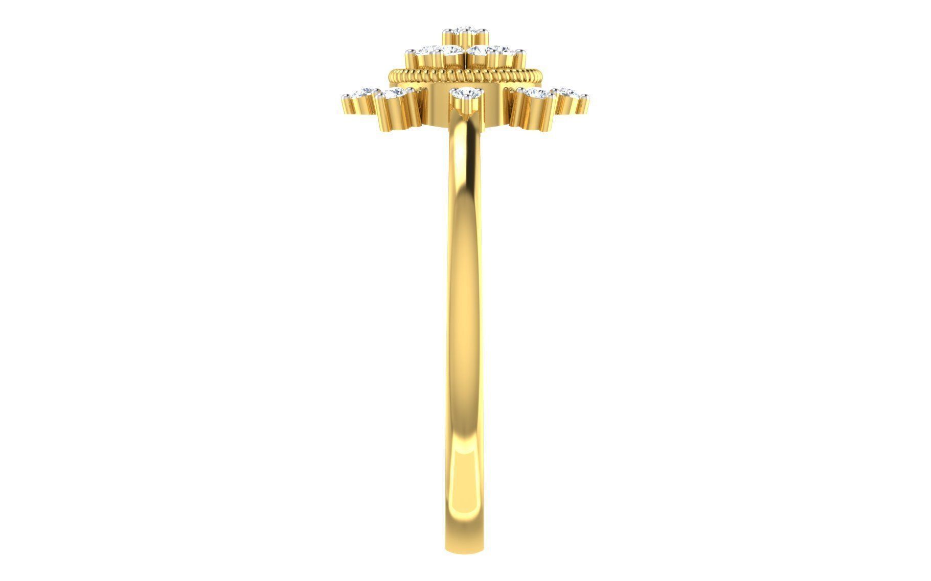 Ultra light wt Women Ring 3dm stl renders details 3D print model_7