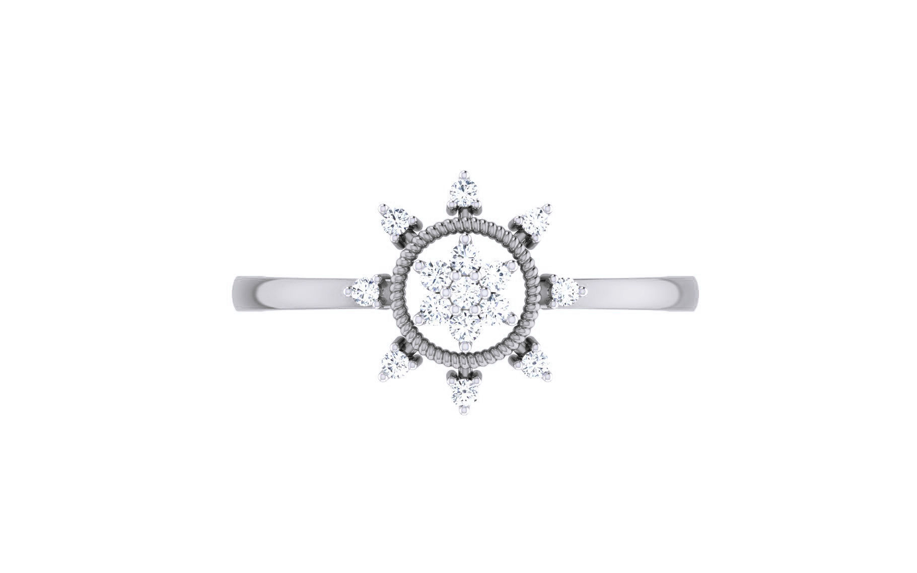 Ultra light wt Women Ring 3dm stl renders details 3D print model_5