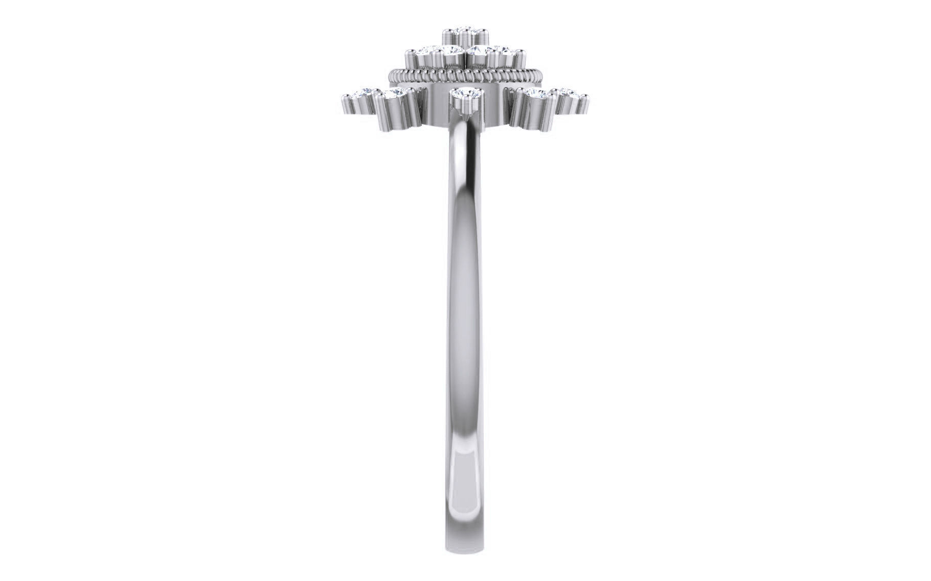 Ultra light wt Women Ring 3dm stl renders details 3D print model_11