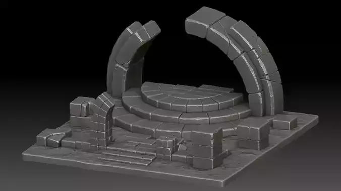 Stylized ruins
