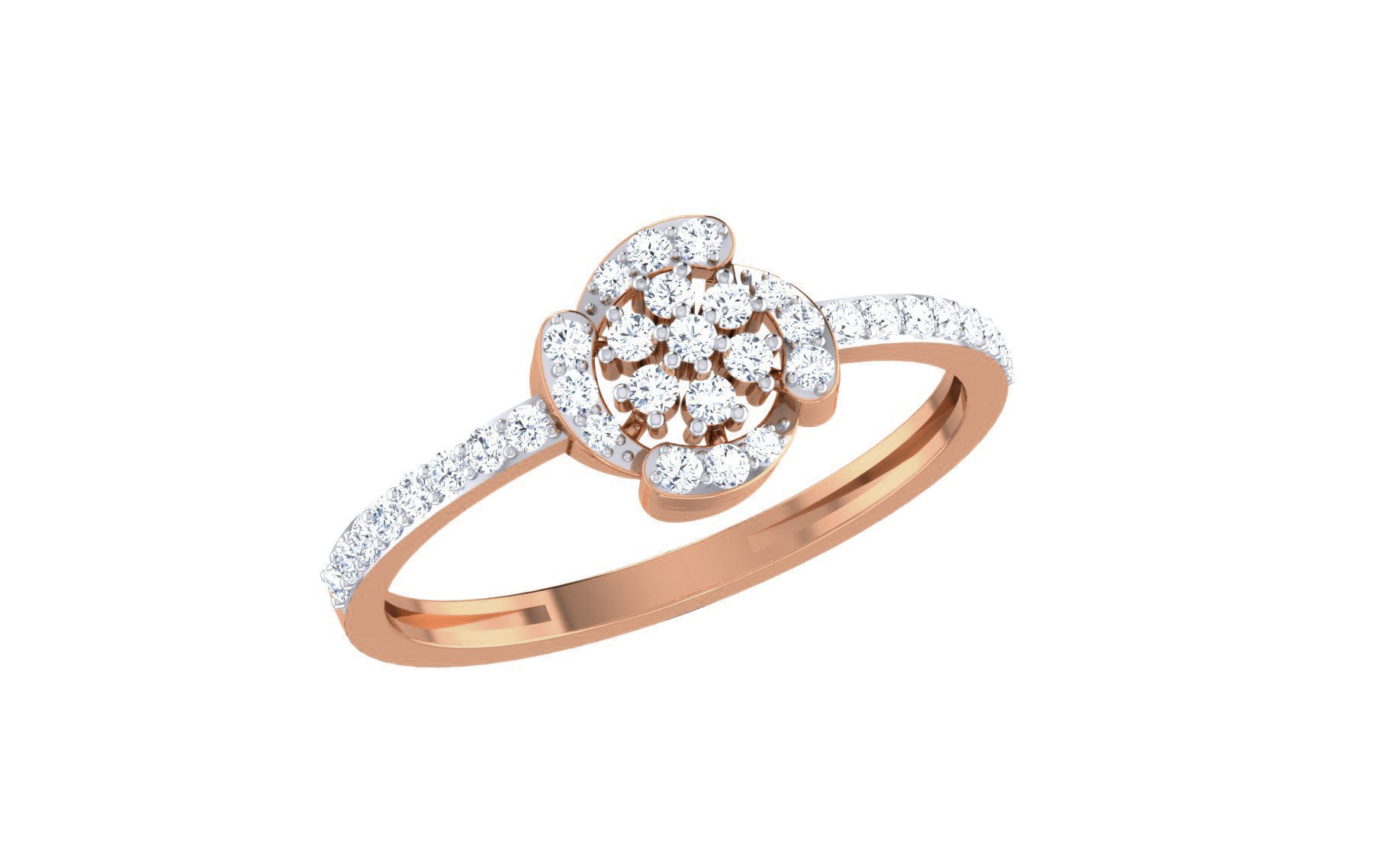 Ultra light wt Women Ring 3dm stl renders details 3D print model_3