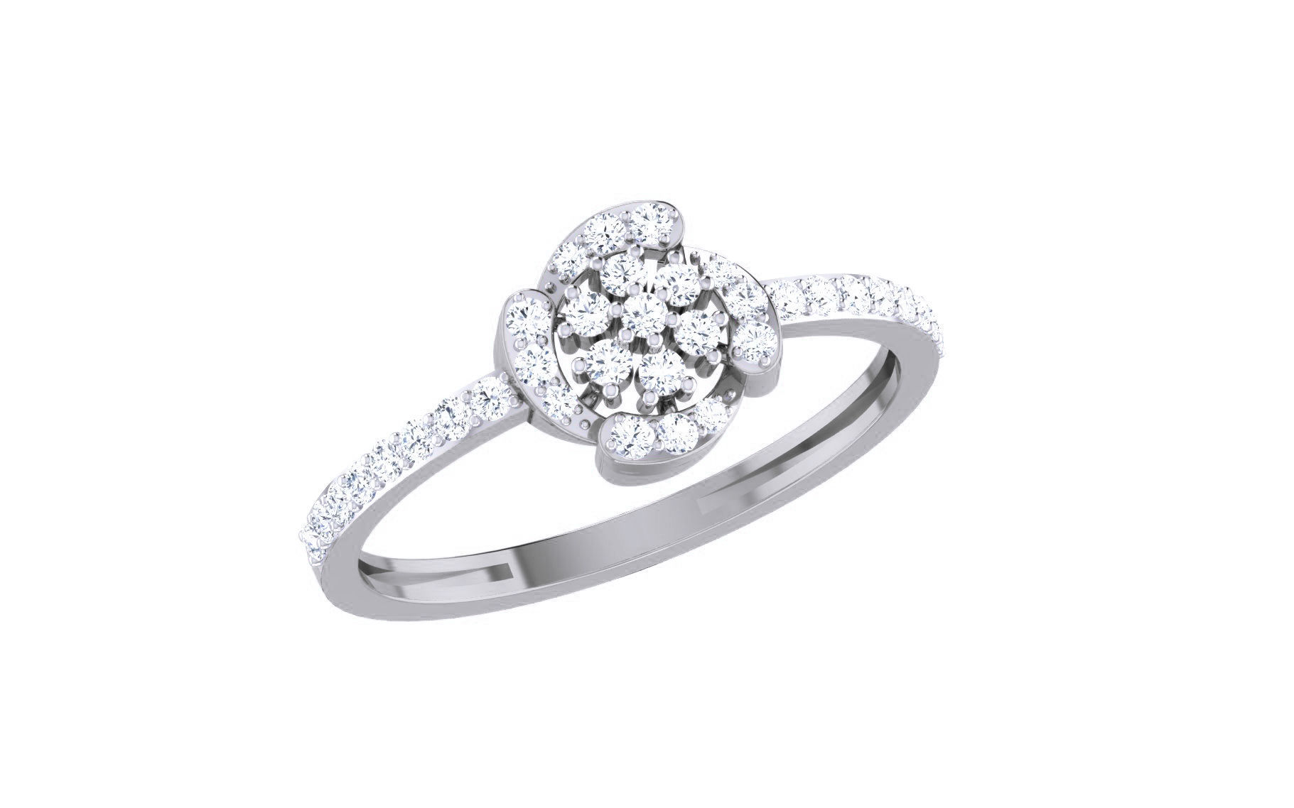 Ultra light wt Women Ring 3dm stl renders details 3D print model_2