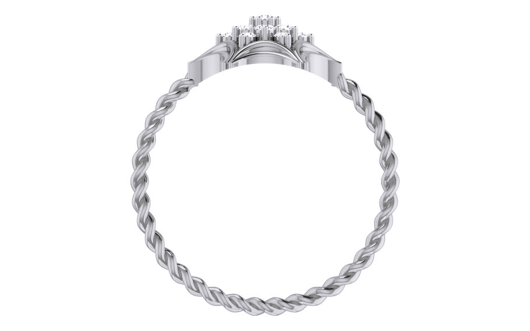 Ultra light wt Women Ring 3dm stl renders details 3D print model_8