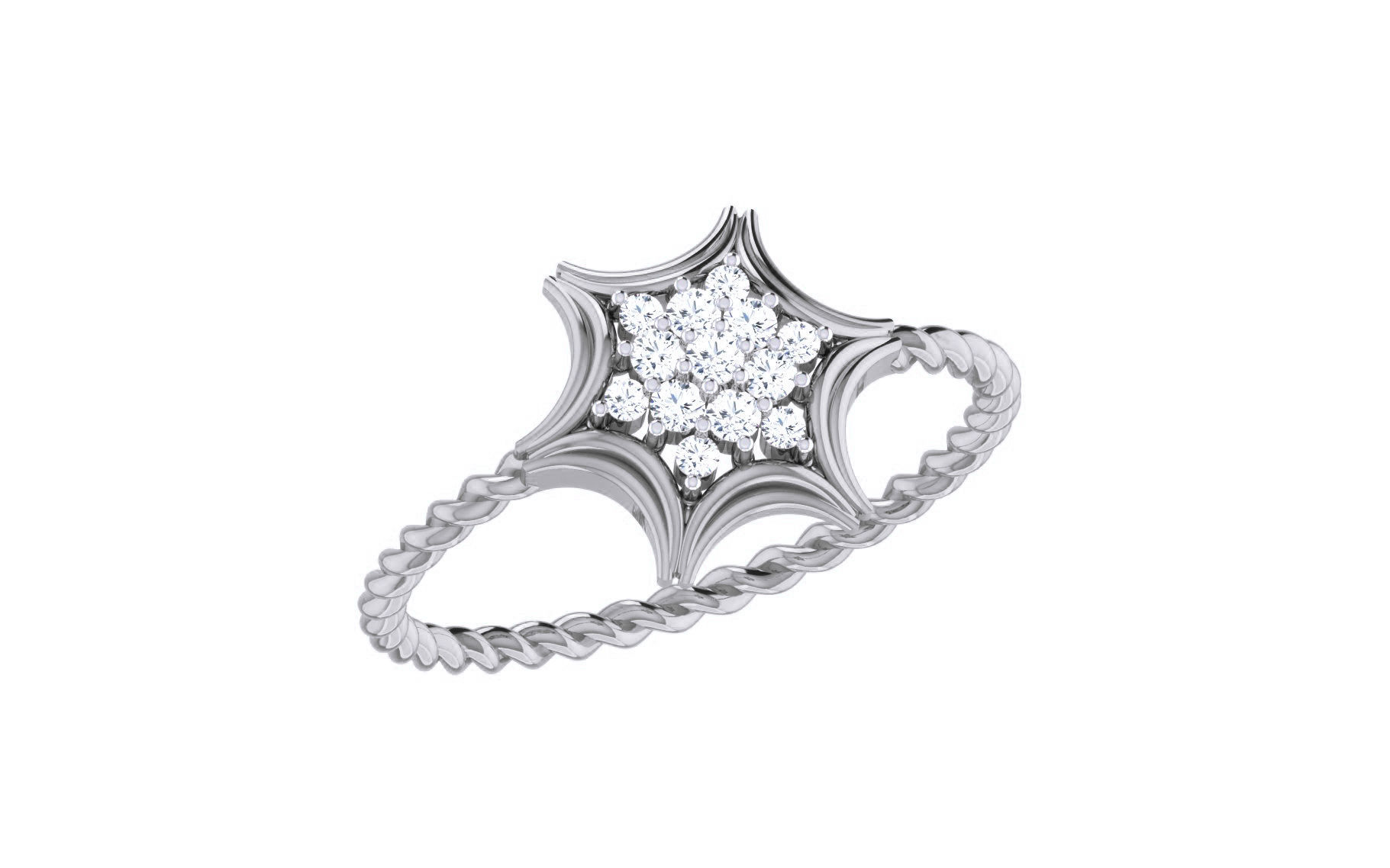 Ultra light wt Women Ring 3dm stl renders details 3D print model_1