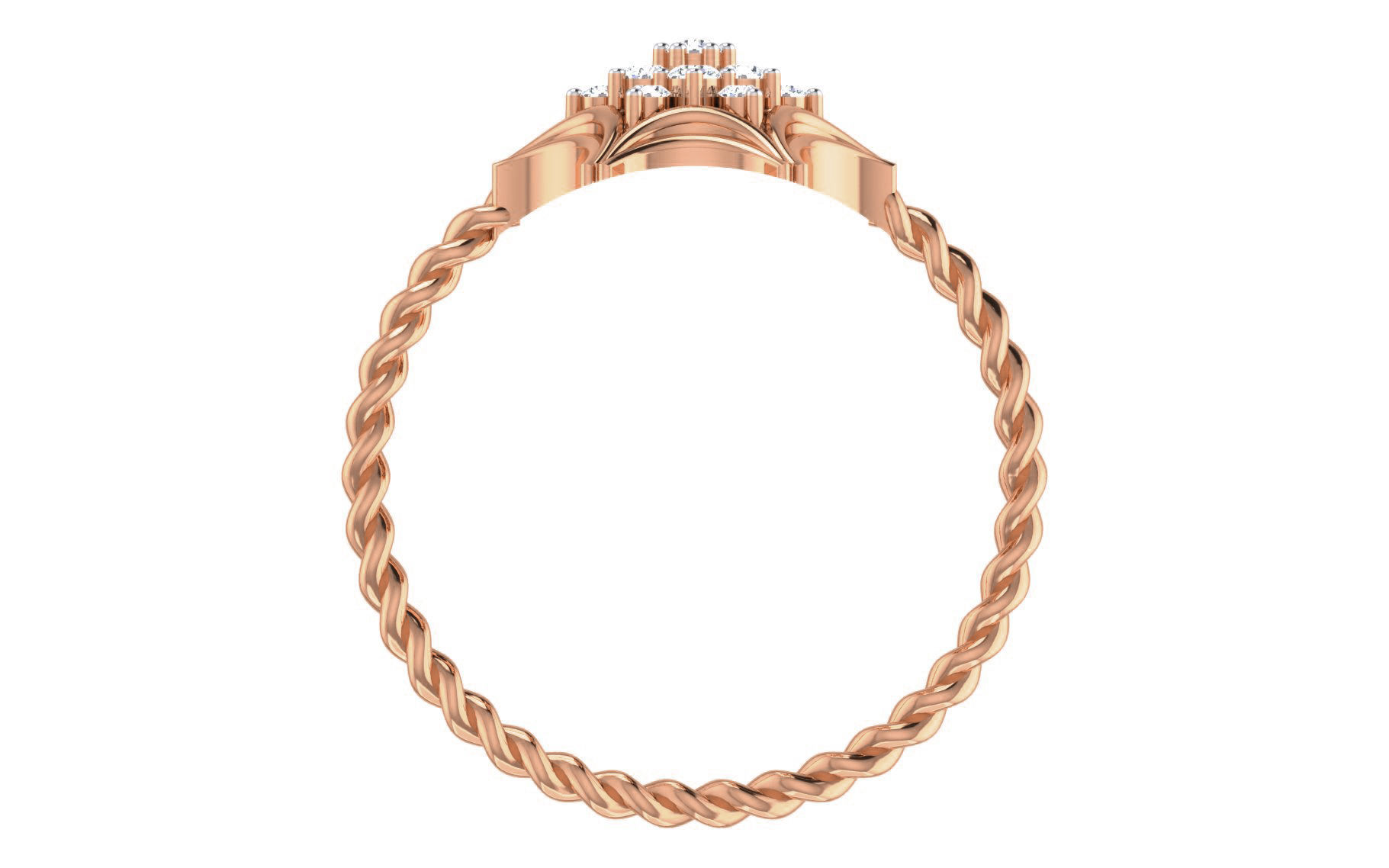 Ultra light wt Women Ring 3dm stl renders details 3D print model_4