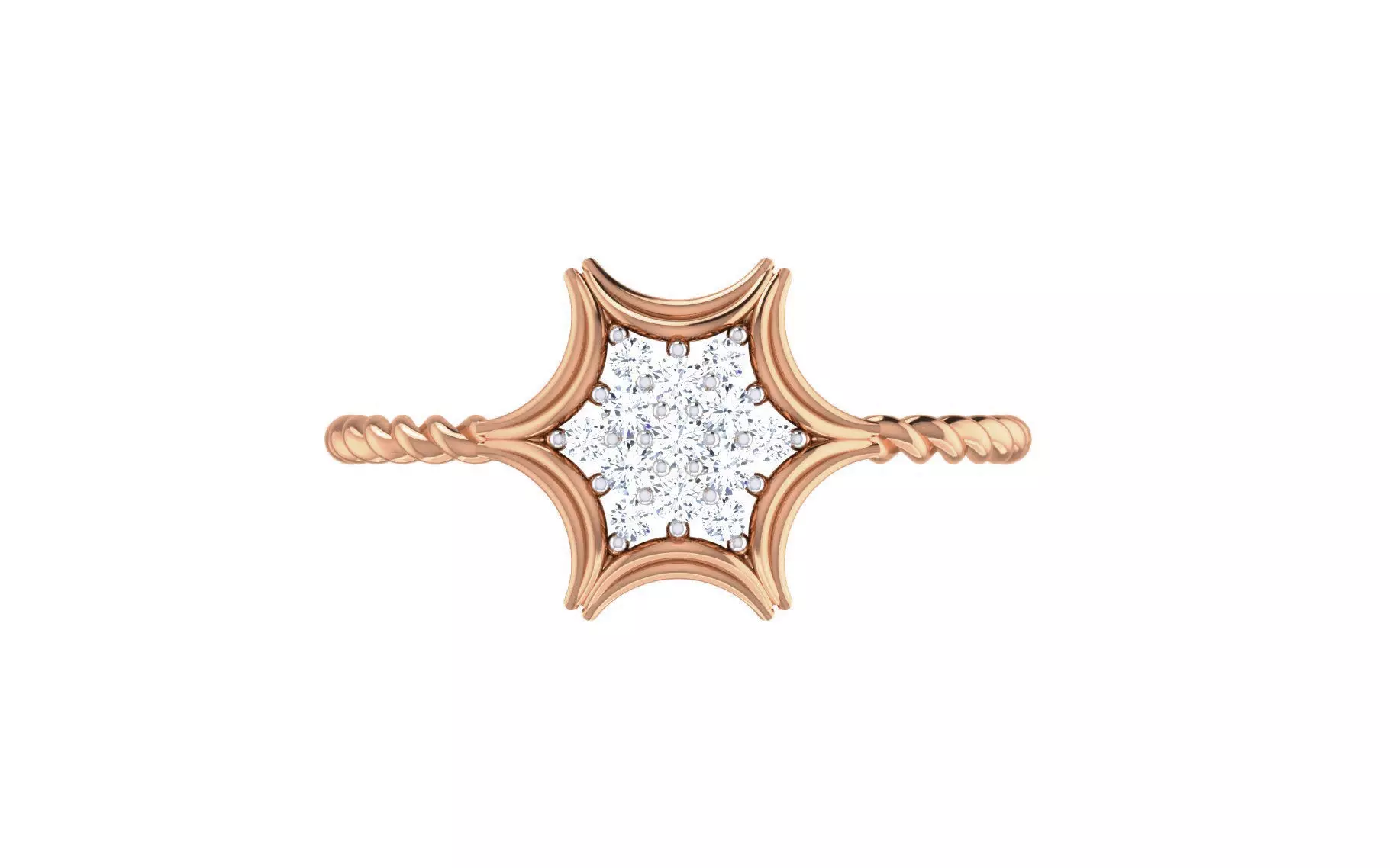 Ultra light wt Women Ring 3dm stl renders details 3D print model_0