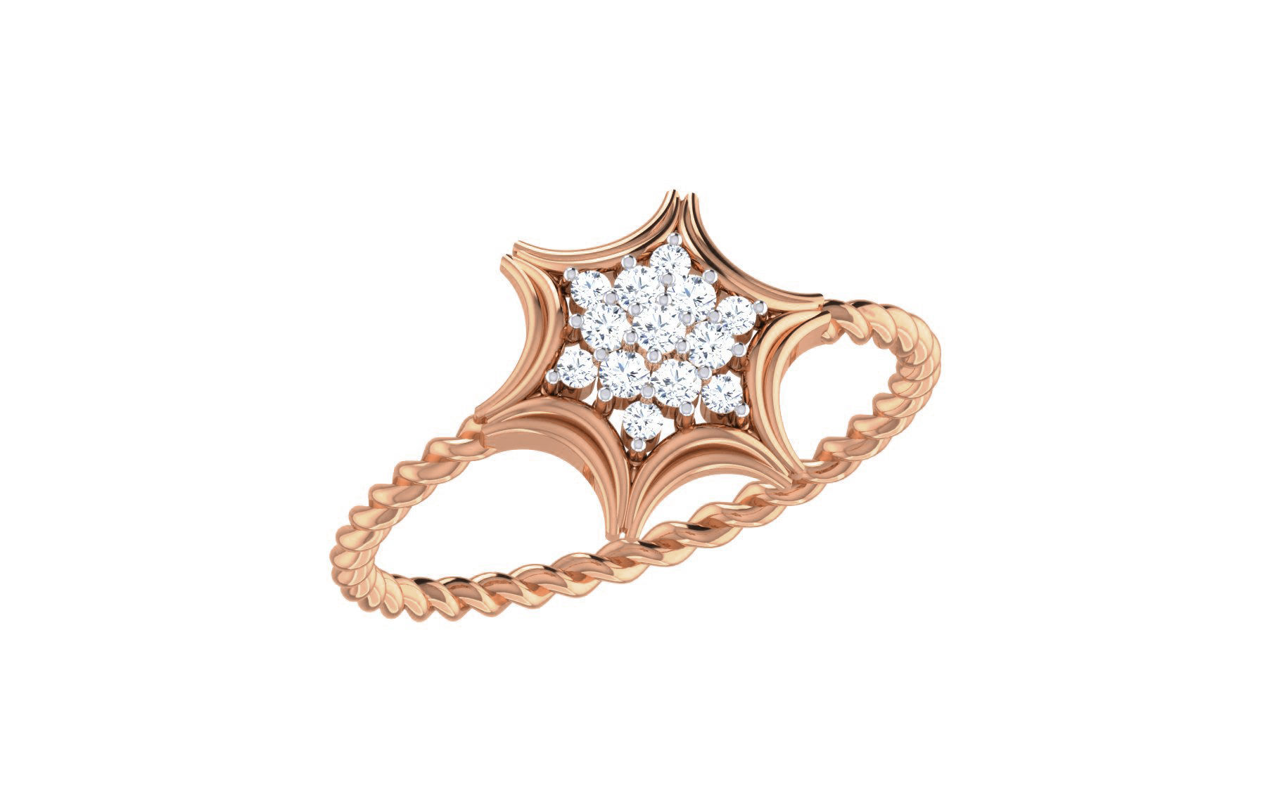 Ultra light wt Women Ring 3dm stl renders details 3D print model_2