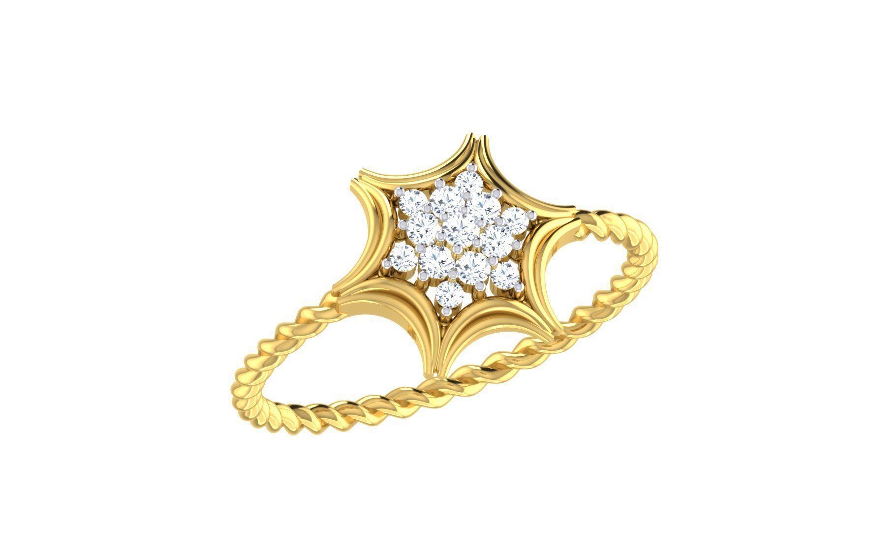 Ultra light wt Women Ring 3dm stl renders details 3D print model_3