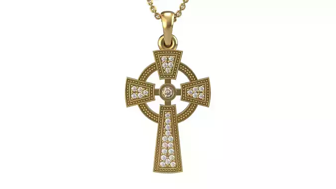 Cross pendant 8 3D print model