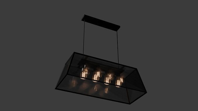 Dining Area Ceiling Glass Pendant Light  Free 3D model