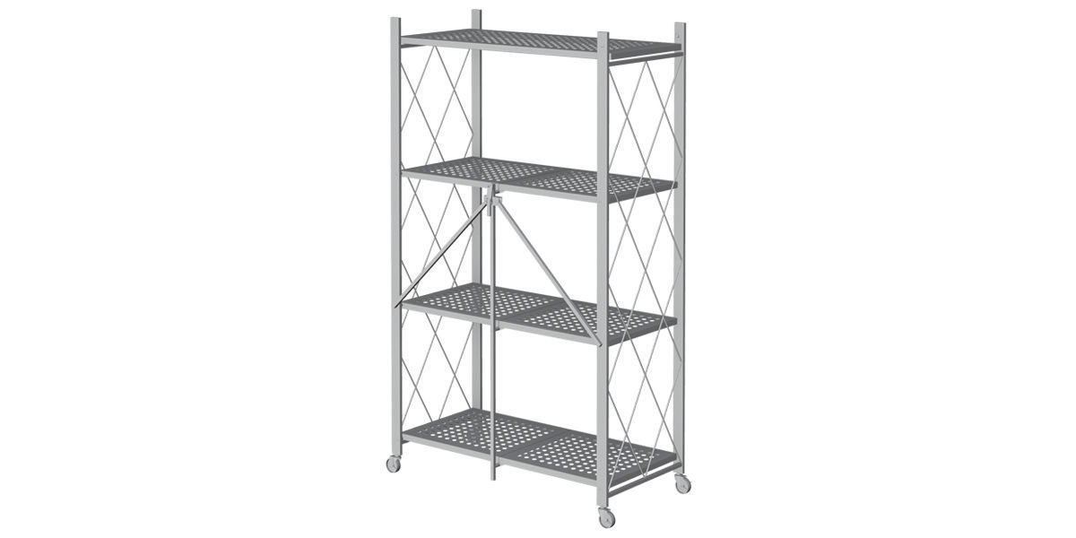 Floor Metal Rack 3D model_9