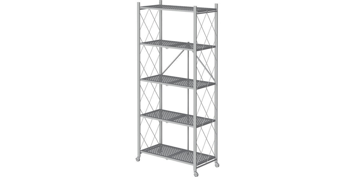 Floor Metal Rack 3D model_12