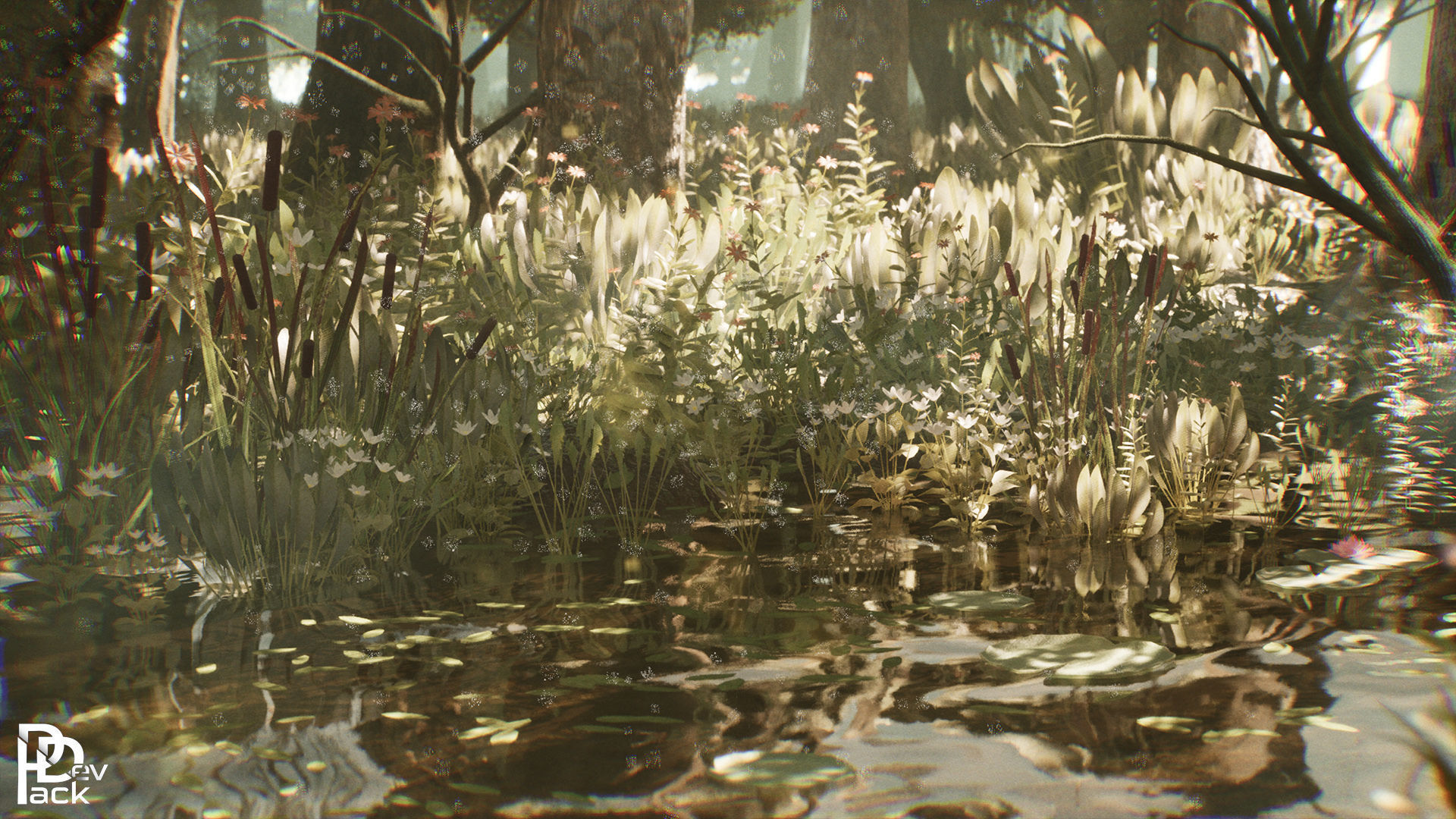 Swamp Environment 42 Assets Low-poly 3D model_6