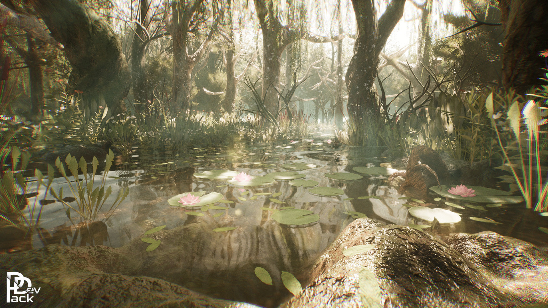 Swamp Environment 42 Assets Low-poly 3D model_10