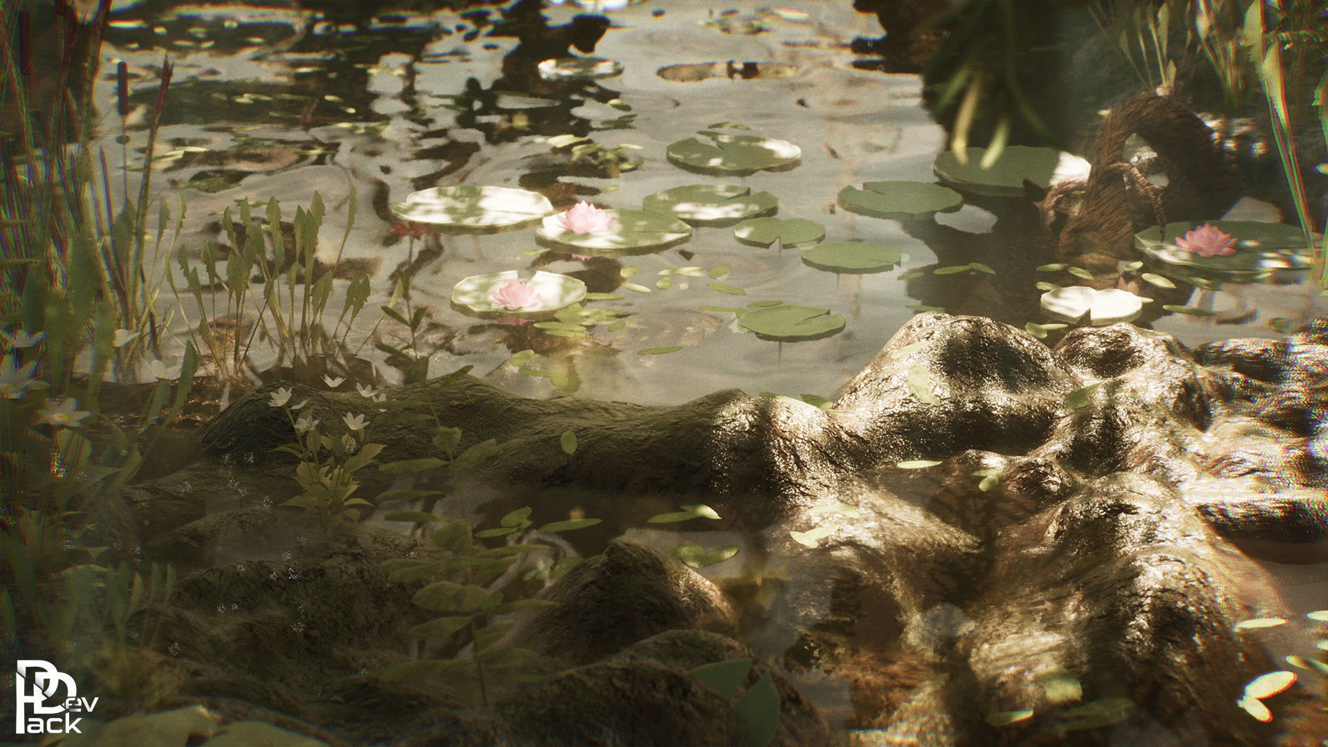 Swamp Environment 42 Assets Low-poly 3D model_7