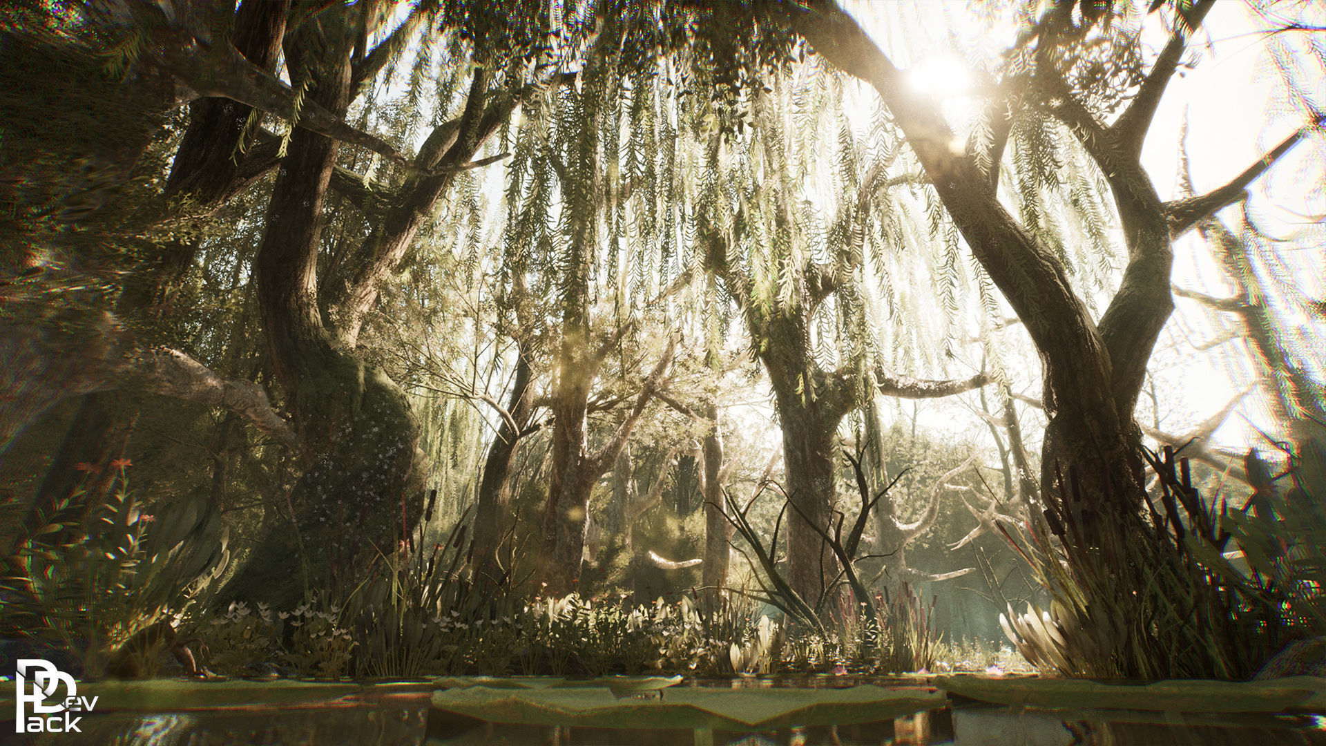 Swamp Environment 42 Assets Low-poly 3D model_9