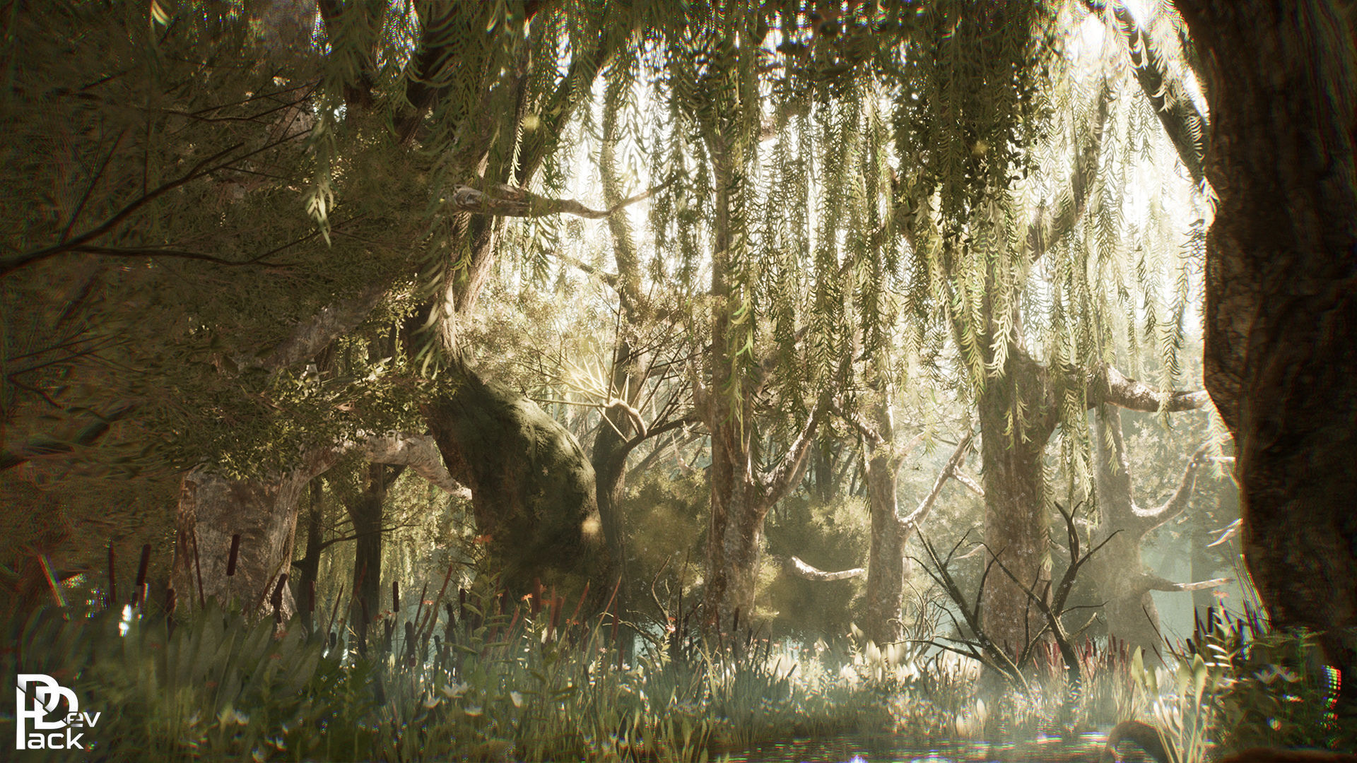 Swamp Environment 42 Assets Low-poly 3D model_4