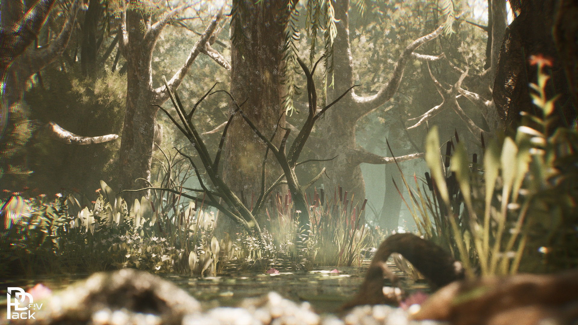 Swamp Environment 42 Assets Low-poly 3D model_5